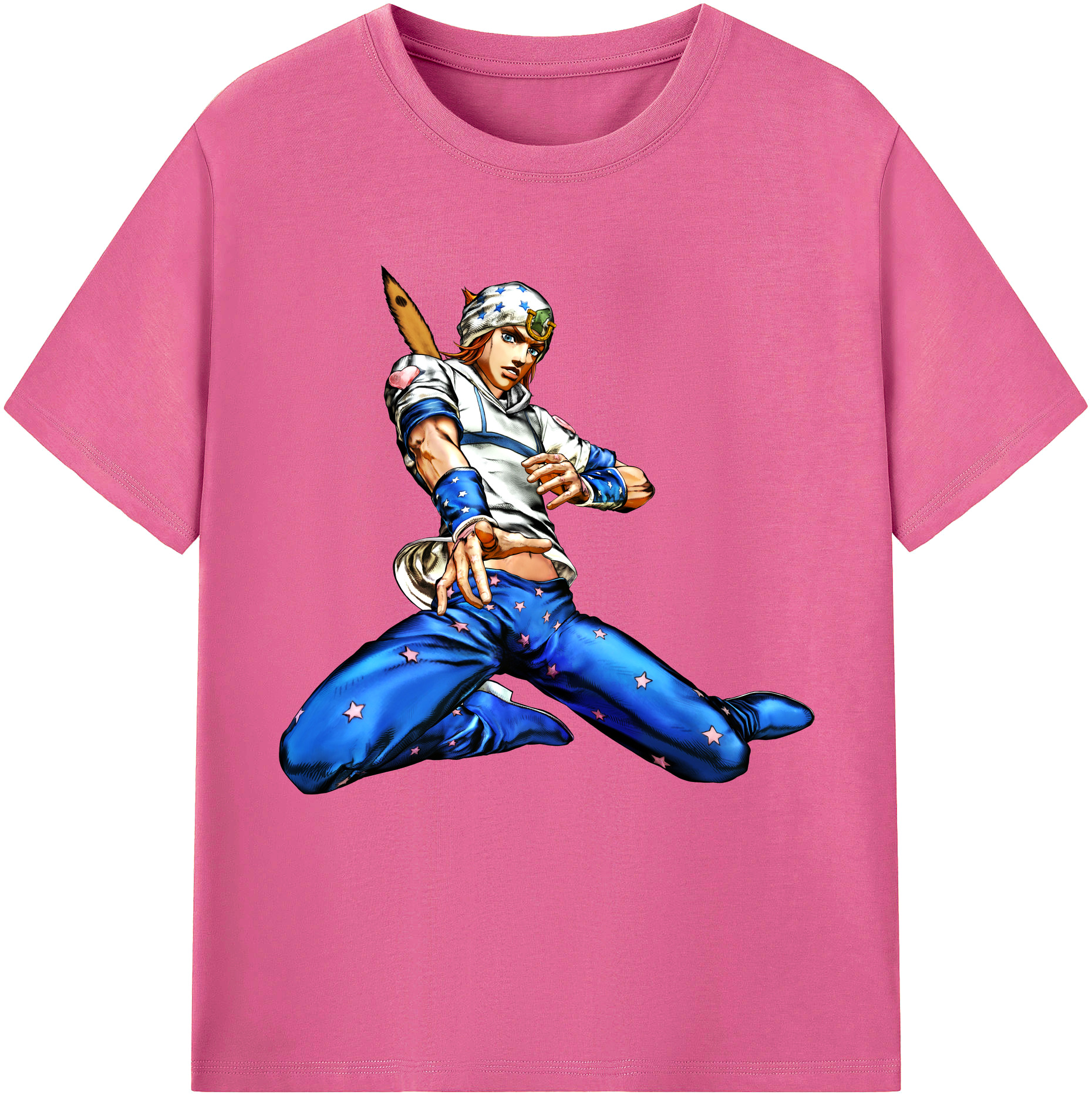 （画像用） ジョジョの奇妙な冒険 ジョナサン?ジョースター JoJo's Bizarre Adventure Jonathan Joestar レディースカジュアルプリントTシャツ（綿100％）