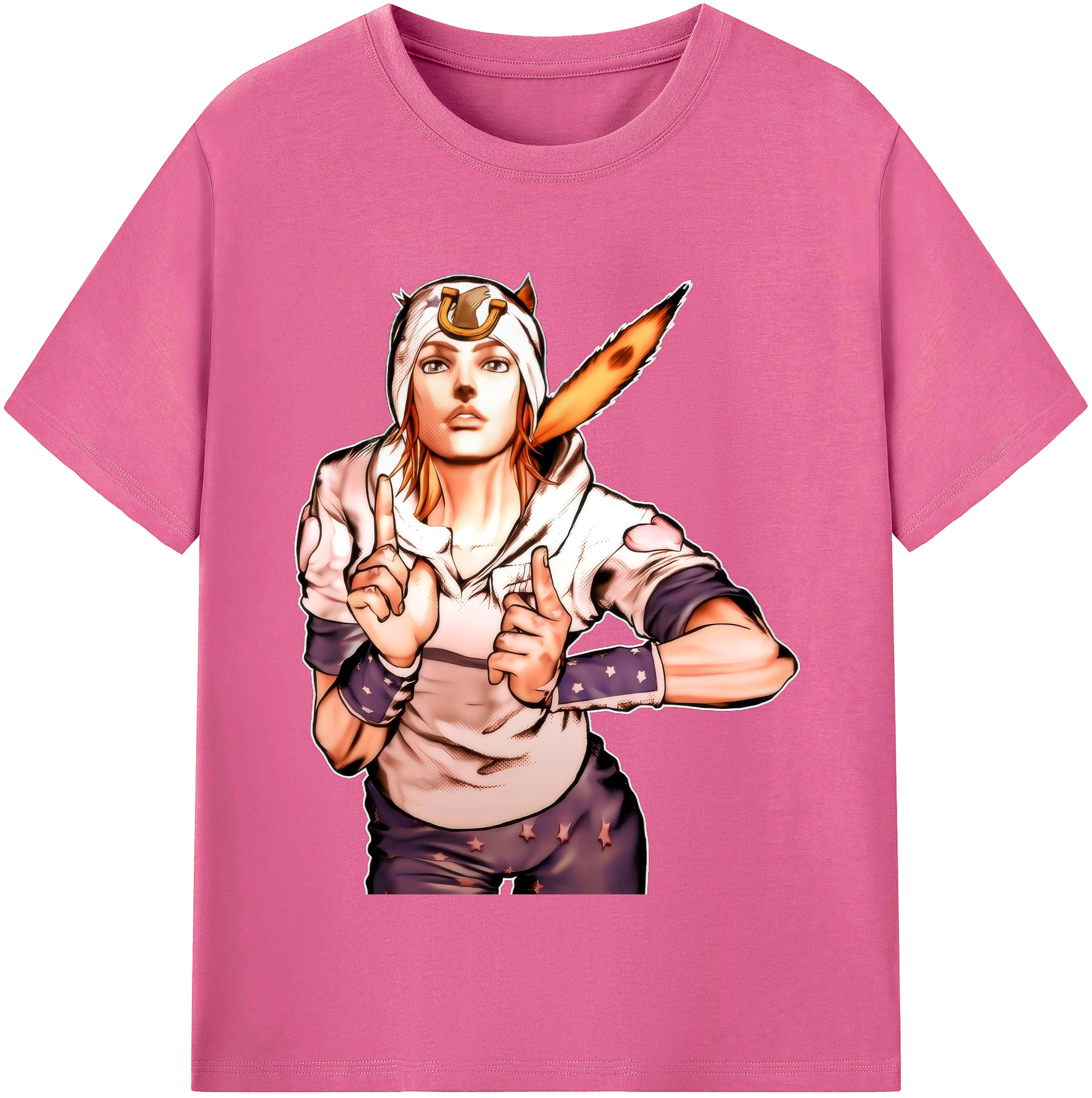 （画像用） ジョジョの奇妙な冒険 ジョナサン?ジョースター JoJo's Bizarre Adventure Jonathan Joestar レディースカジュアルプリントTシャツ（綿100％）