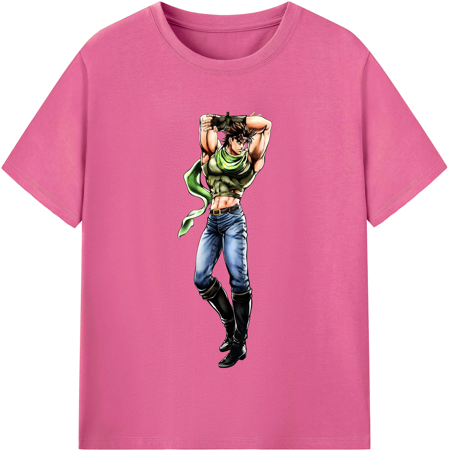 （画像用） ジョジョの奇妙な冒険 ジョセフ?ジョースター JoJo's Bizarre Adventure Joseph Joestar レディースカジュアルプリントTシャツ（綿100％）