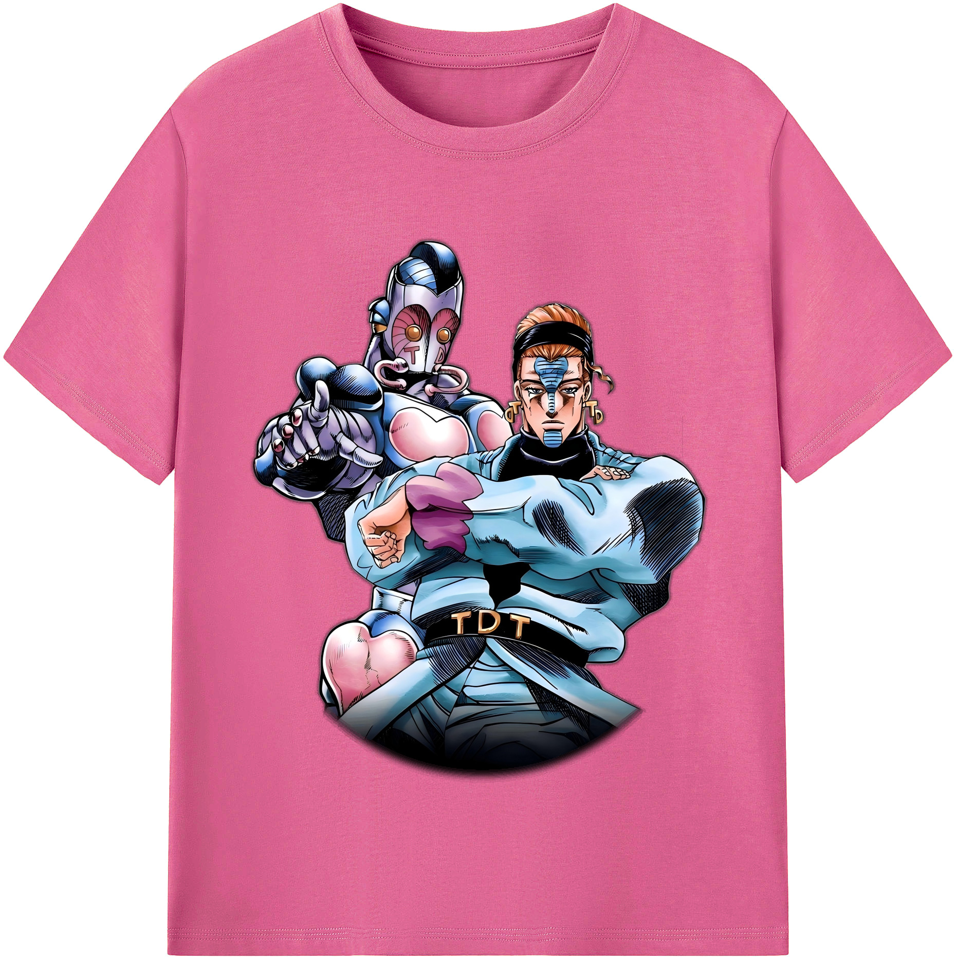 （画像用） ジョジョの奇妙な冒険 ひがしかた じょうすけ JoJo's Bizarre Adventure Higashikata Josuke レディースカジュアルプリントTシャツ（綿100％）