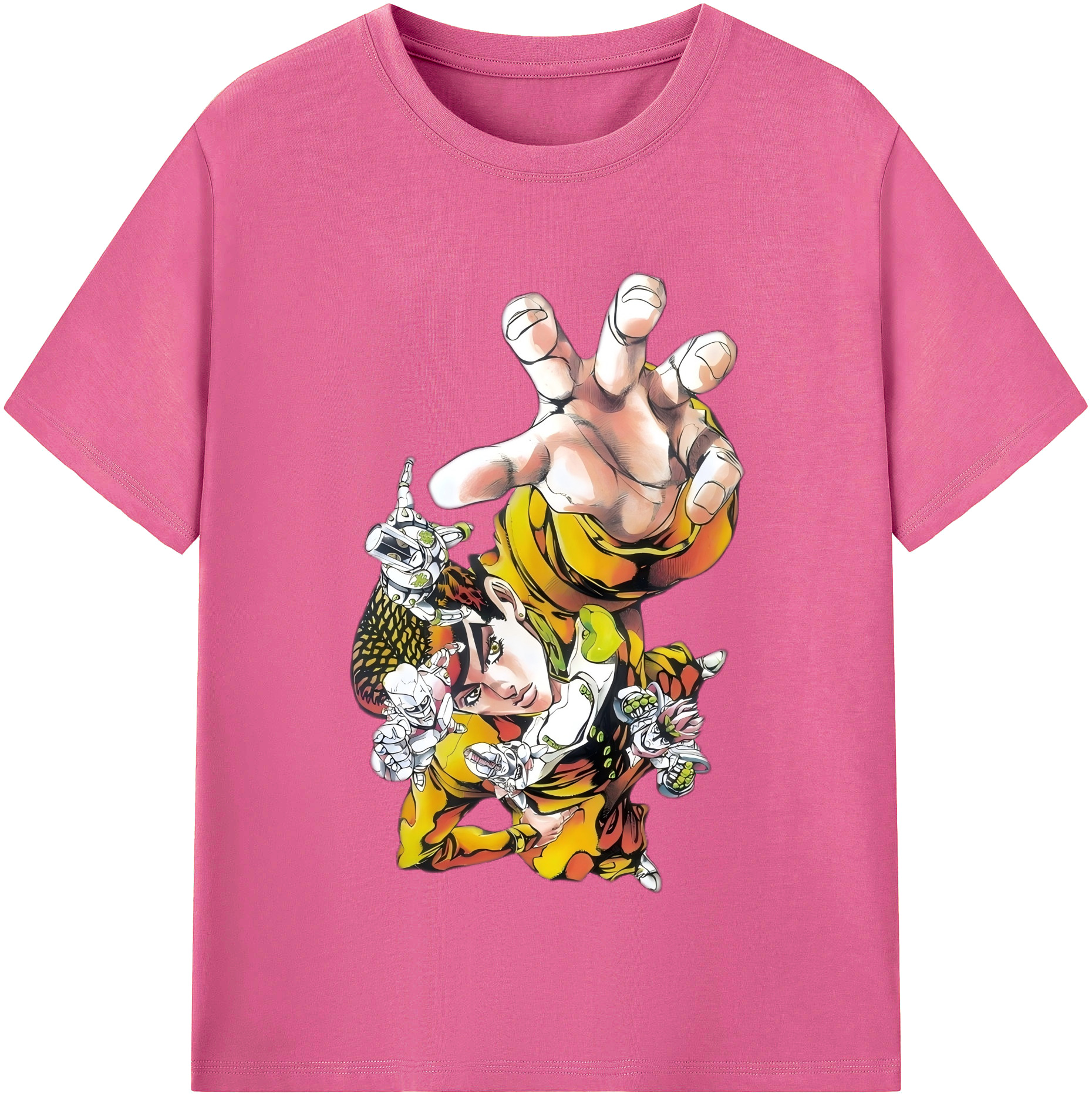 （画像用） ジョジョの奇妙な冒険 ひがしかた じょうすけ JoJo's Bizarre Adventure Higashikata Josuke レディースカジュアルプリントTシャツ（綿100％）