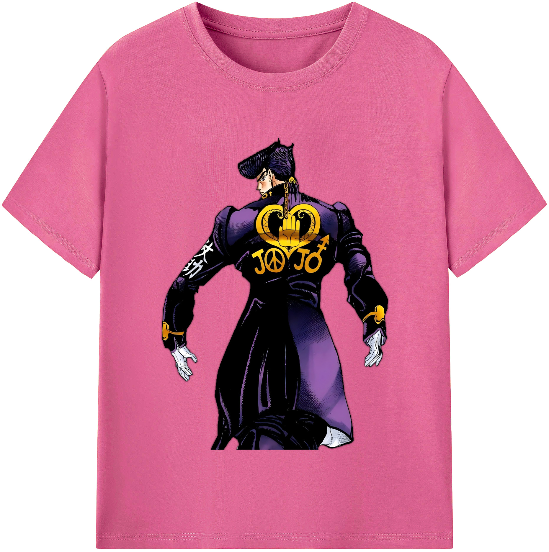 （画像用） ジョジョの奇妙な冒険 ひがしかた じょうすけ JoJo's Bizarre Adventure Higashikata Josuke レディースカジュアルプリントTシャツ（綿100％）