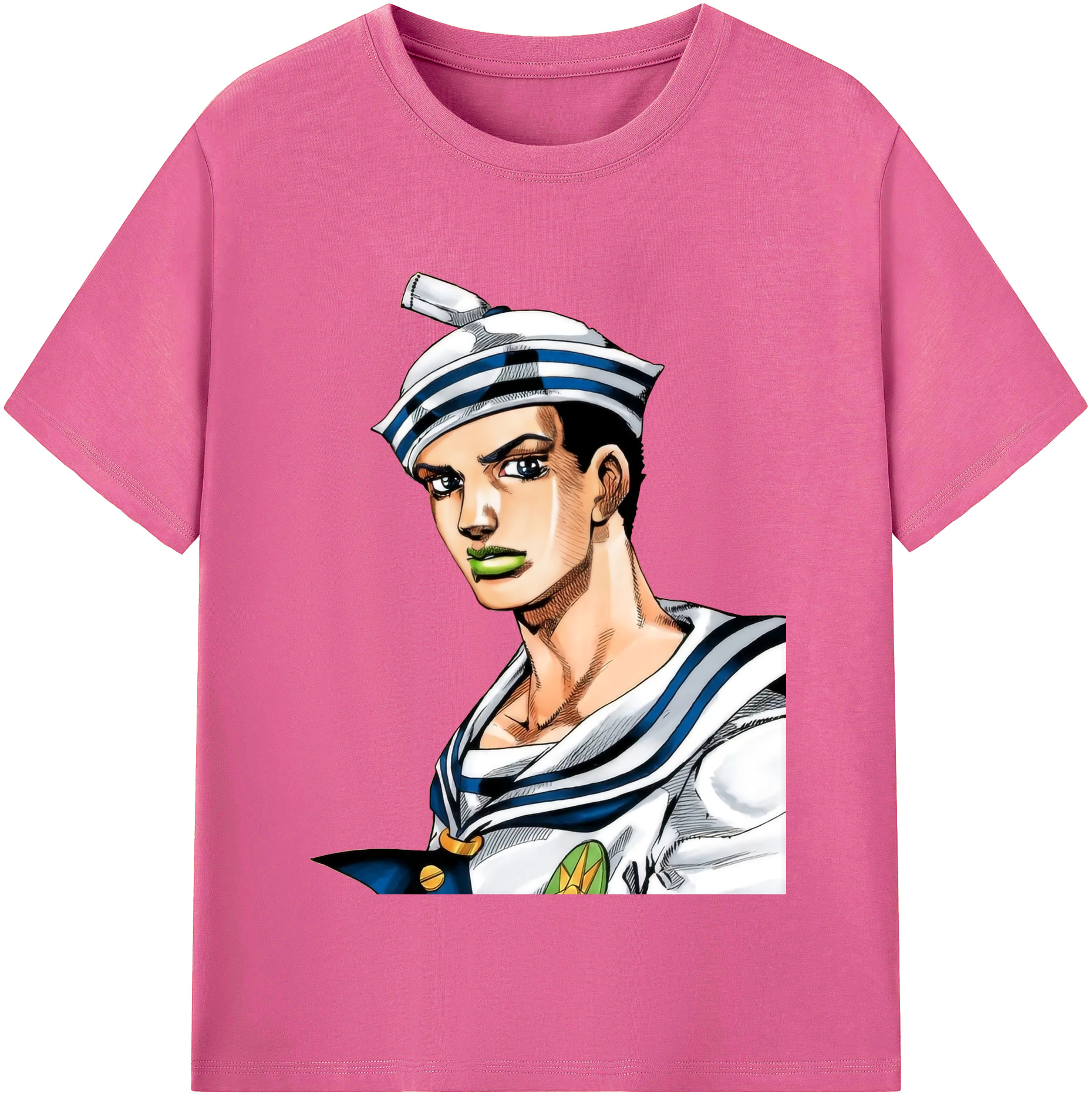 （画像用） ジョジョの奇妙な冒険 東方定助 JoJo's Bizarre Adventure Higashikata Josuke レディースカジュアルプリントTシャツ（綿100％）