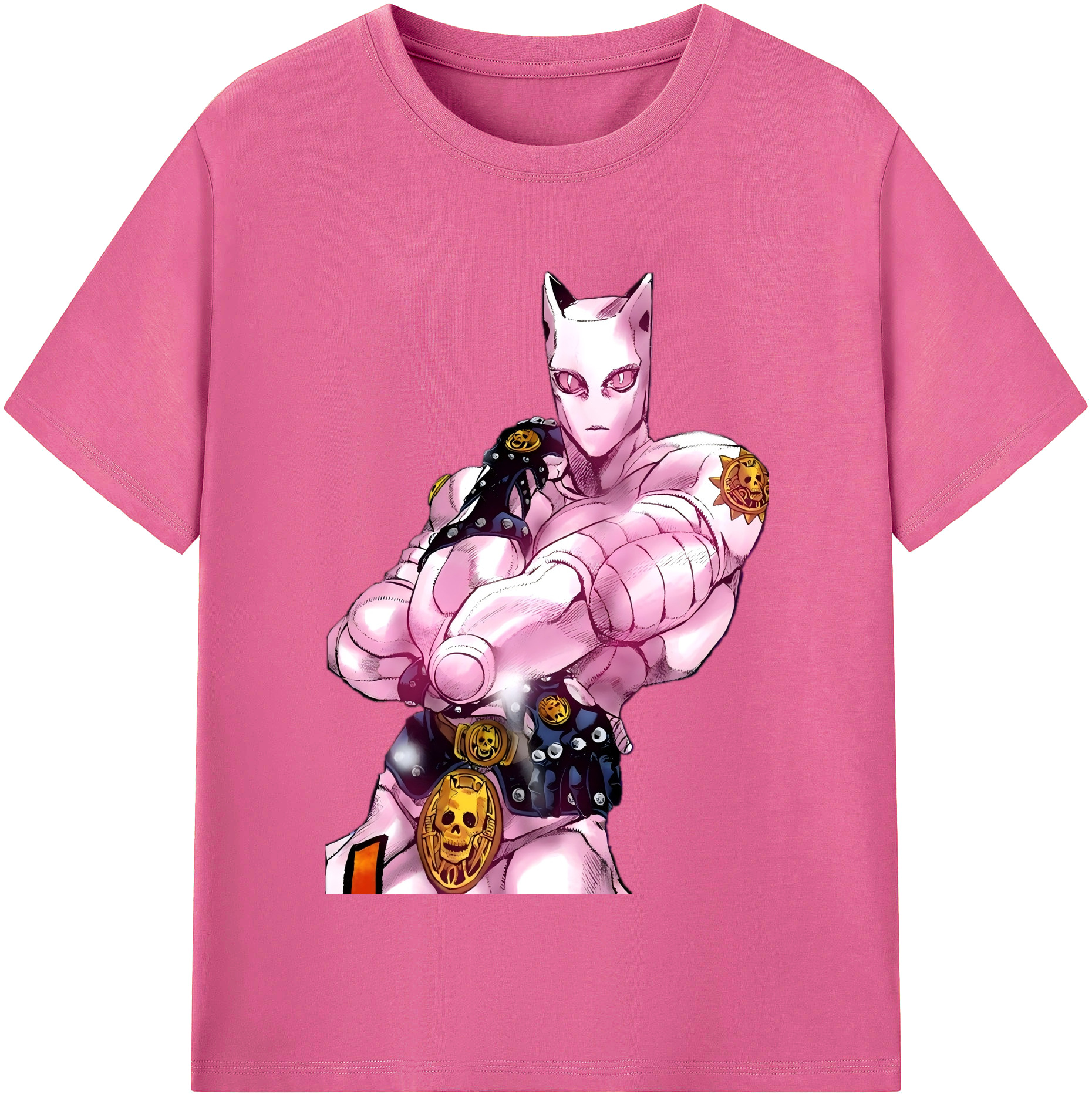 （画像用） ジョジョの奇妙な冒険 きら よしかげ JoJo's Bizarre Adventure Kira Yoshikage レディースカジュアルプリントTシャツ（綿100％）