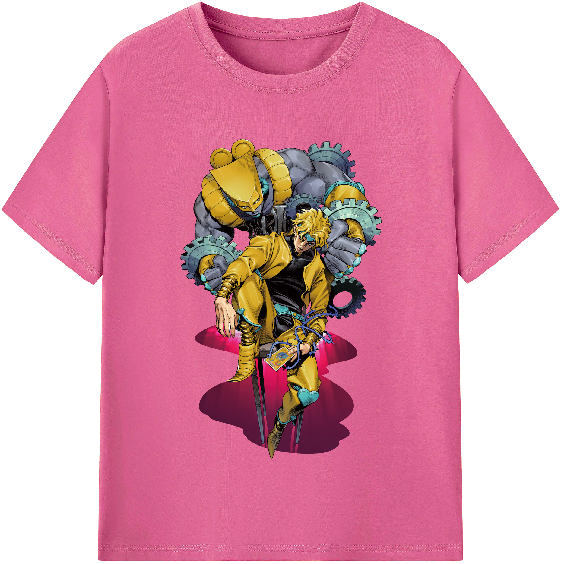 （画像用） ジョジョの奇妙な冒険 ディオ?ブランドー JoJo's Bizarre Adventure Dio Brando レディースカジュアルプリントTシャツ（綿100％）