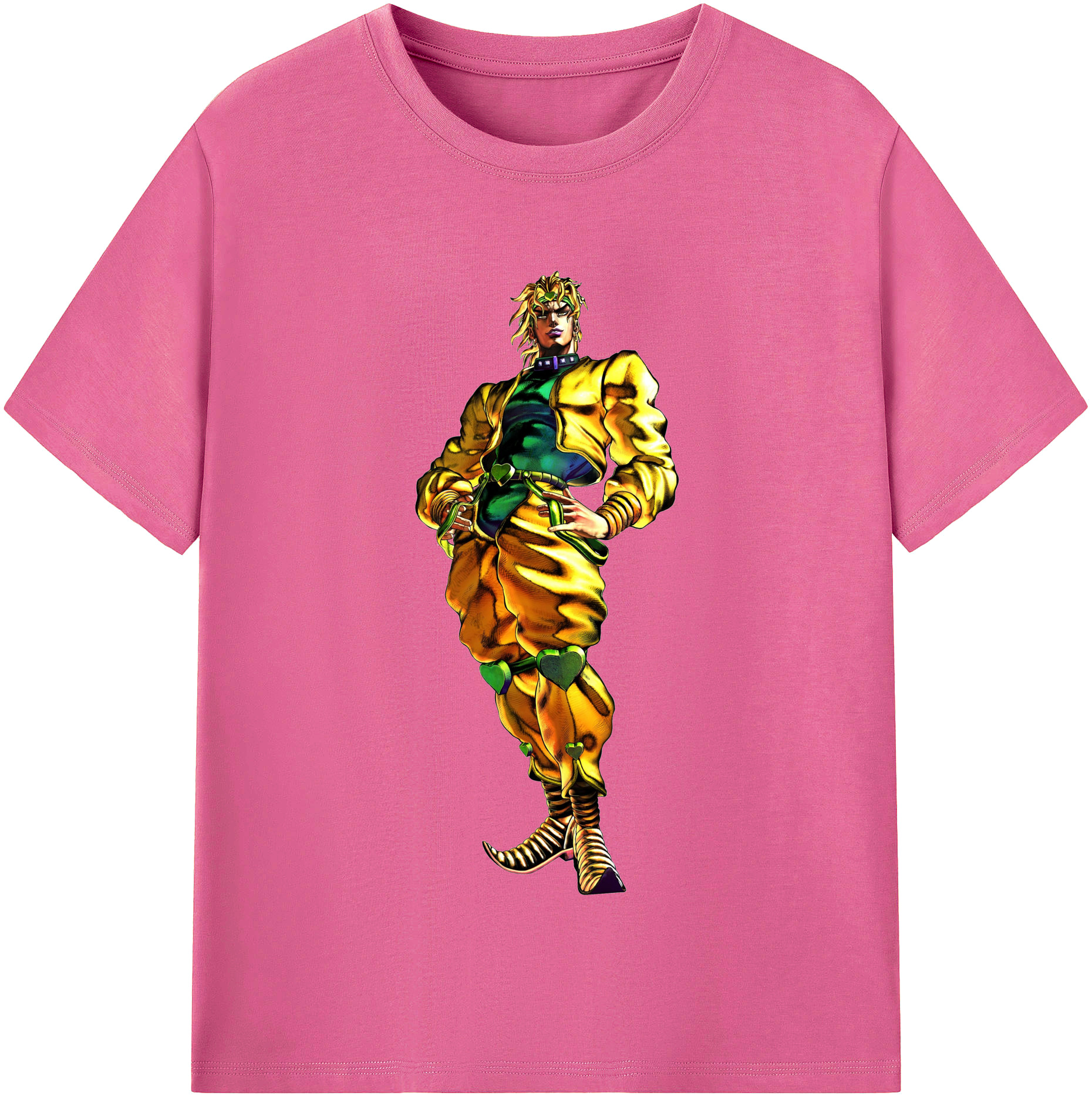（画像用） ジョジョの奇妙な冒険 ディオ?ブランドー JoJo's Bizarre Adventure Dio Brando レディースカジュアルプリントTシャツ（綿100％）