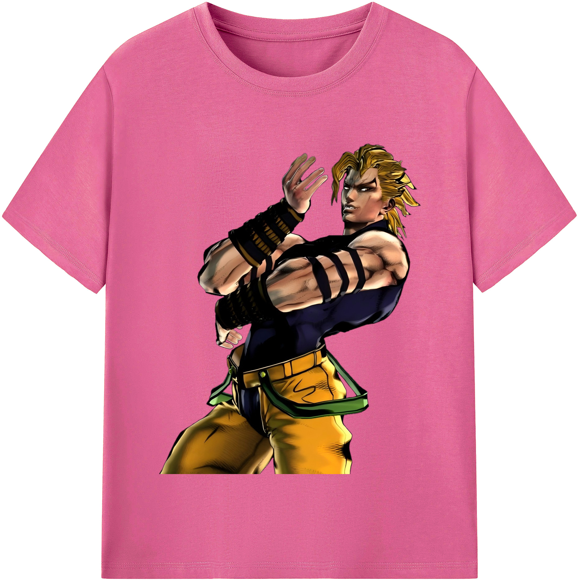 （画像用） ジョジョの奇妙な冒険 ディオ?ブランドー JoJo's Bizarre Adventure Dio Brando レディースカジュアルプリントTシャツ（綿100％）