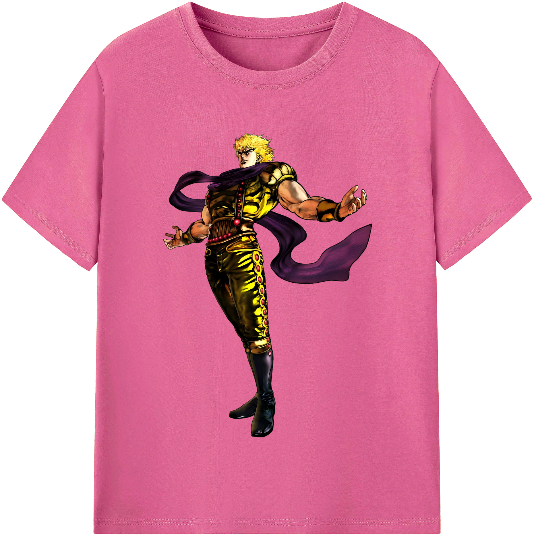 （画像用） ジョジョの奇妙な冒険 ディオ?ブランドー JoJo's Bizarre Adventure Dio Brando レディースカジュアルプリントTシャツ（綿100％）