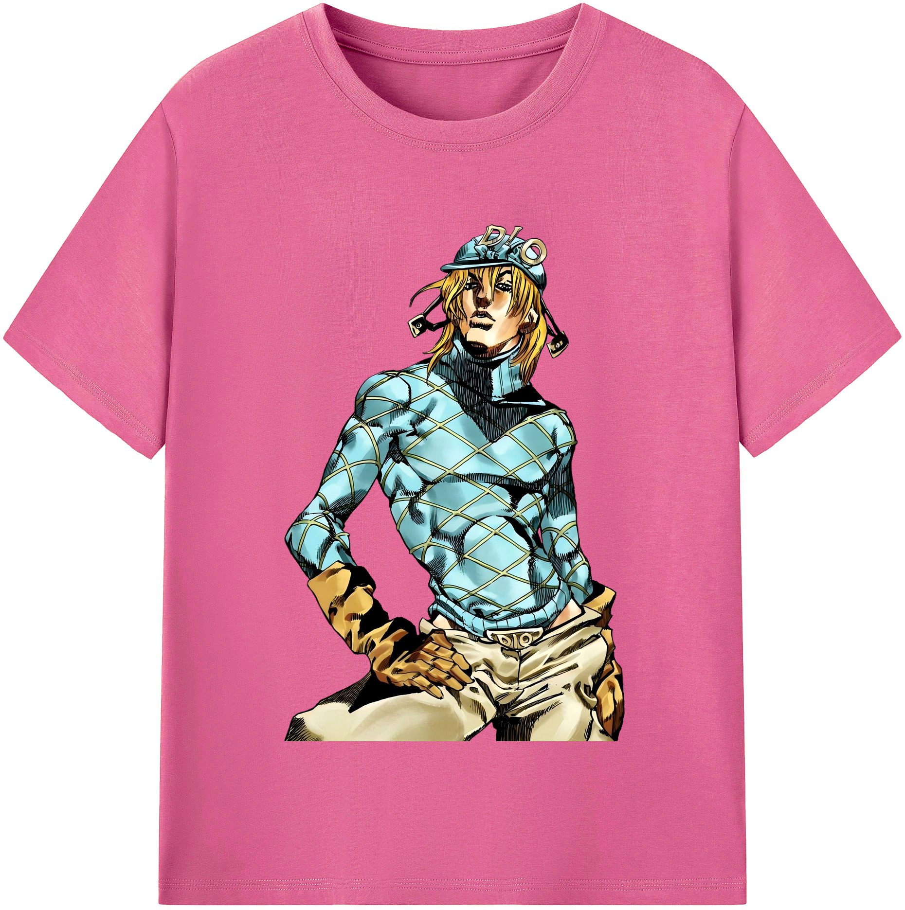（画像用） ジョジョの奇妙な冒険 ディオ?ブランドー JoJo's Bizarre Adventure Dio Brando レディースカジュアルプリントTシャツ（綿100％）