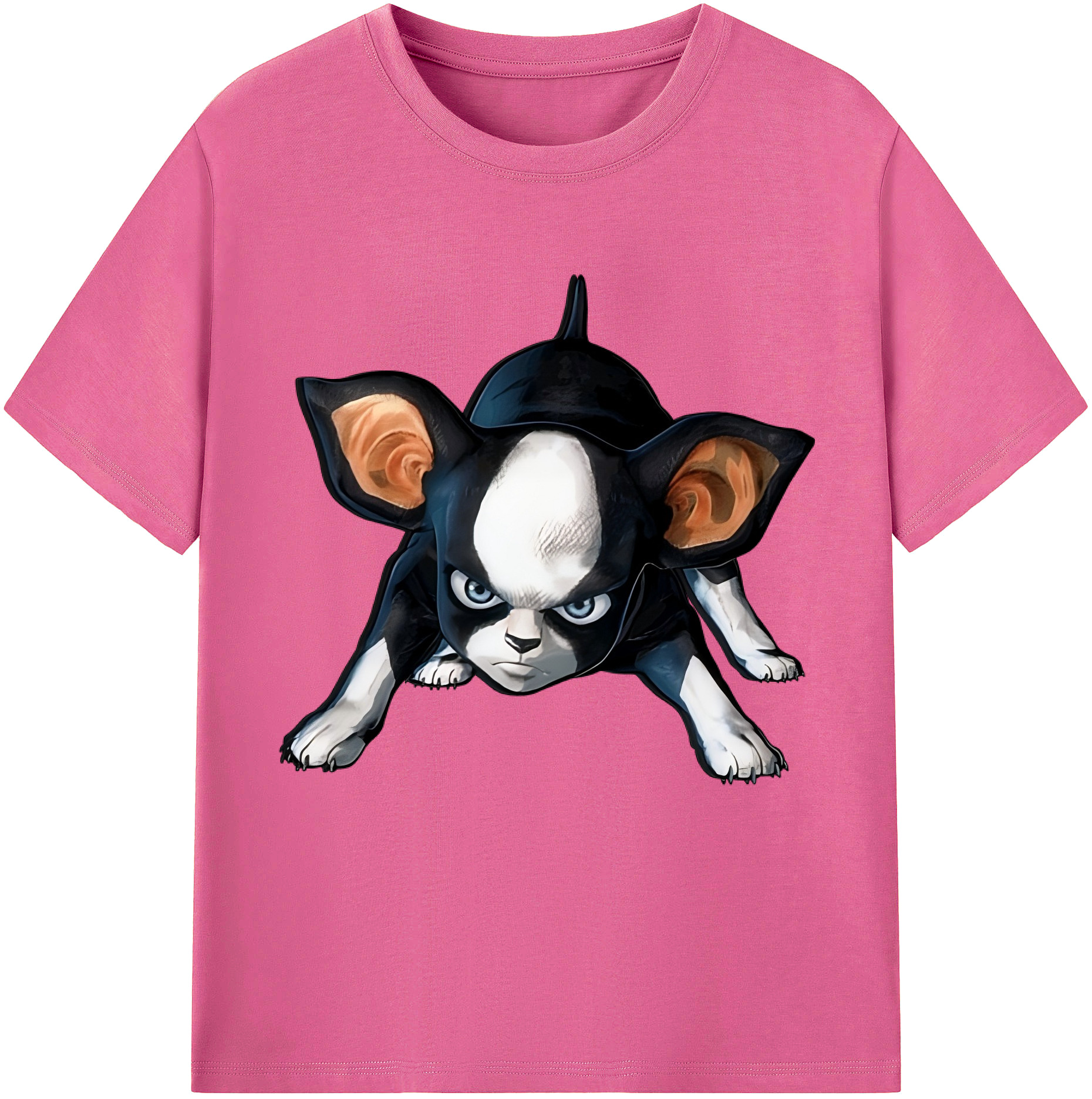 （画像用） ジョジョの奇妙な冒険 イギー JoJo's Bizarre Adventure Iggy レディースカジュアルプリントTシャツ（綿100％）