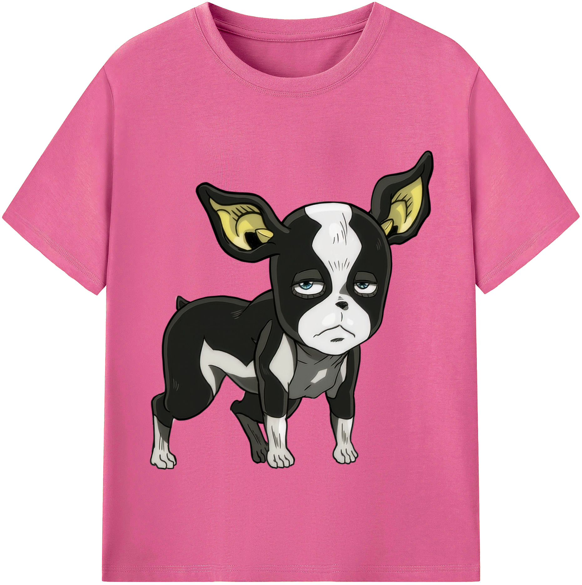 （画像用） ジョジョの奇妙な冒険 イギー JoJo's Bizarre Adventure Iggy レディースカジュアルプリントTシャツ（綿100％）