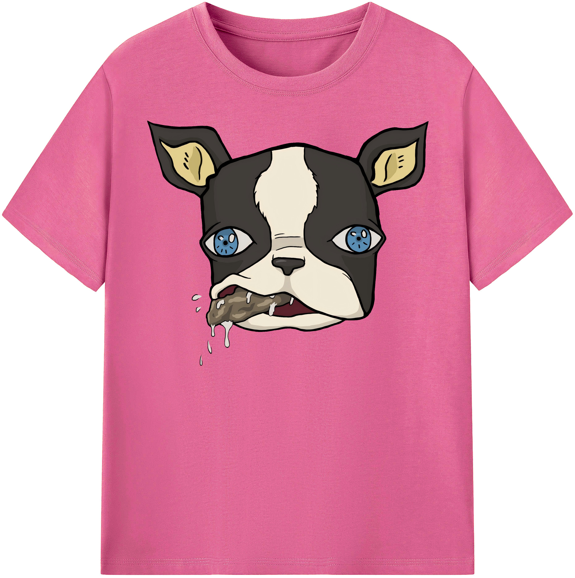 （画像用） ジョジョの奇妙な冒険 イギー JoJo's Bizarre Adventure Iggy レディースカジュアルプリントTシャツ（綿100％）