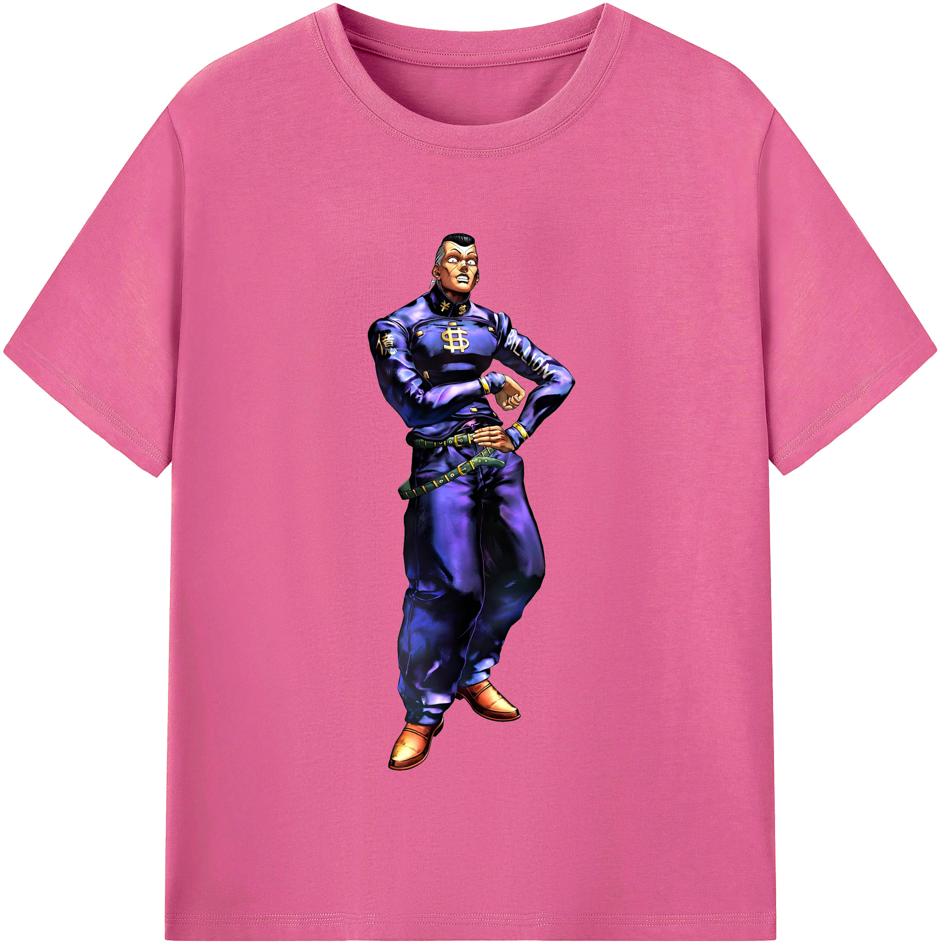 （画像用） ジョジョの奇妙な冒険 虹村億泰 にじむら おくやす JoJo's Bizarre Adventure Nijimura Okuyasu レディースカジュアルプリントTシャツ（綿100％）