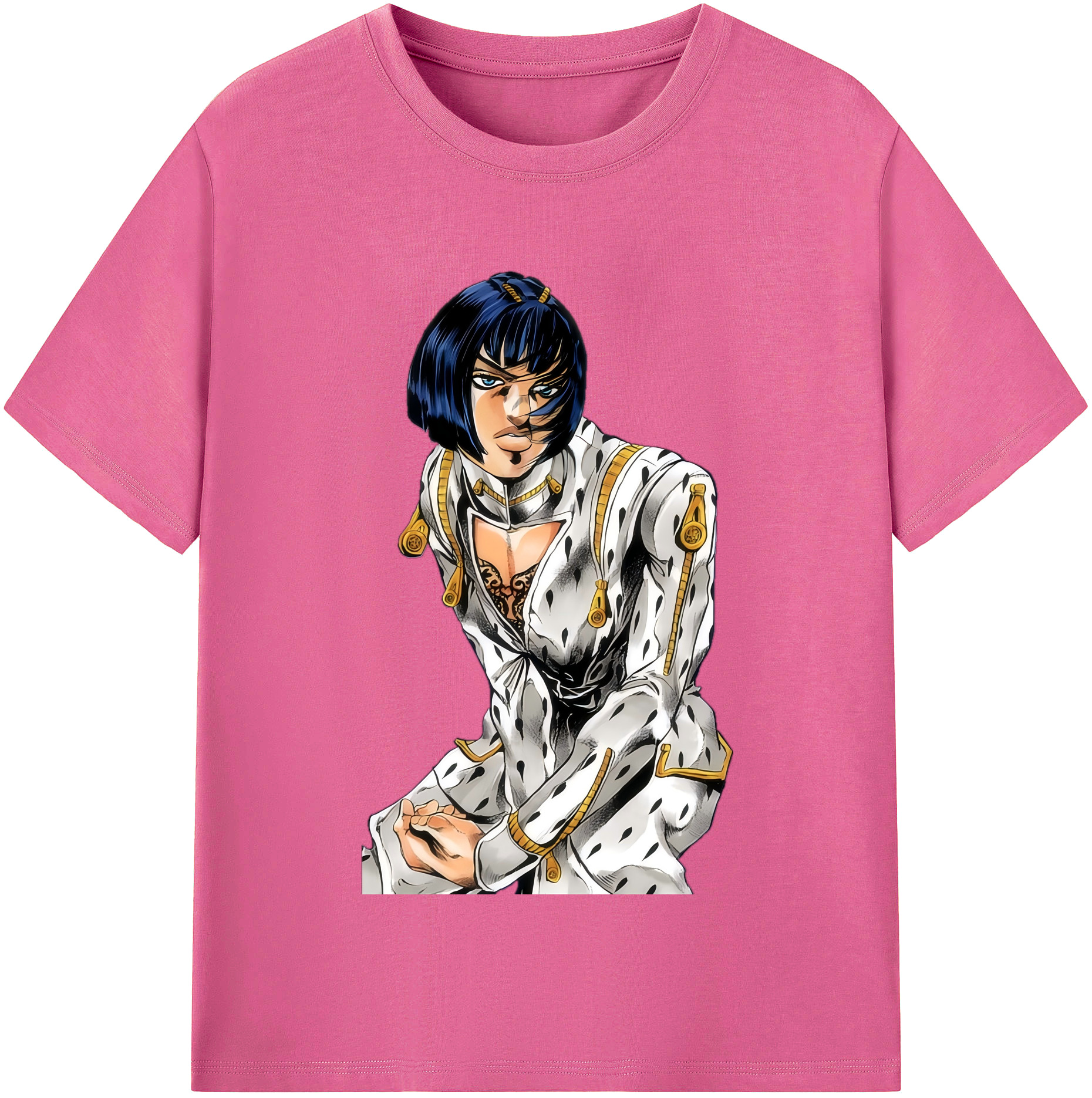 （画像用） ジョジョの奇妙な冒険 ブローノ?ブチャラティ JoJo's Bizarre Adventure Bruno Bucciarati レディースカジュアルプリントTシャツ（綿100％）