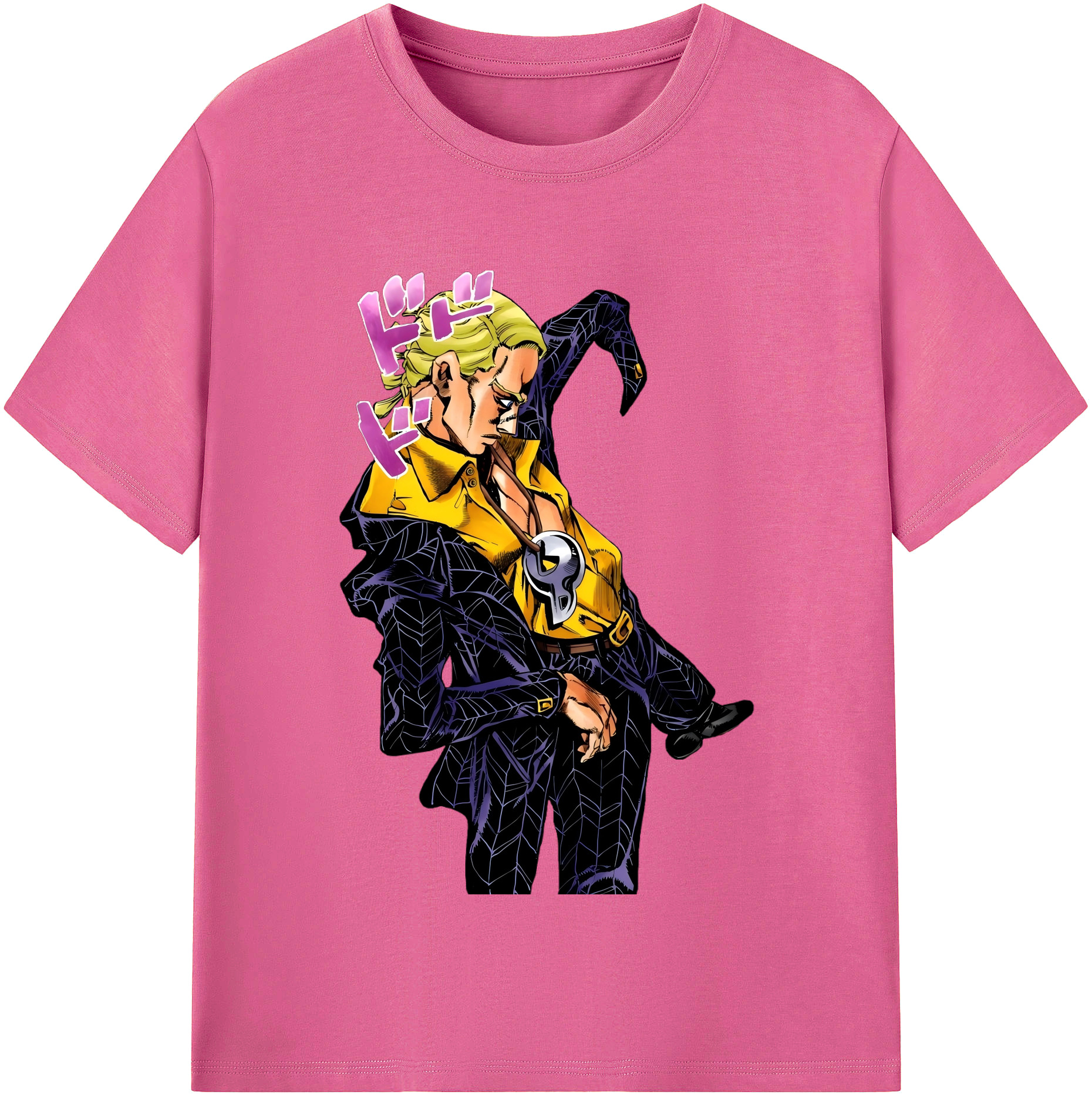 （画像用） ジョジョの奇妙な冒険 プロシュート JoJo's Bizarre Adventure Prosciutto レディースカジュアルプリントTシャツ（綿100％）