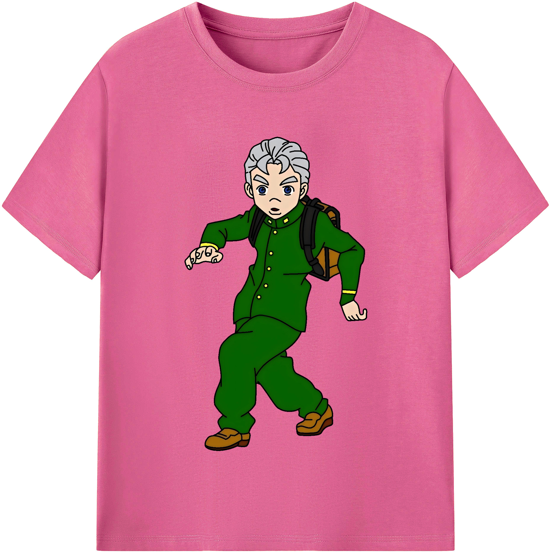 （画像用） ジョジョの奇妙な冒険 広瀨康一 JoJo's Bizarre Adventure Hirose Koichi レディースカジュアルプリントTシャツ（綿100％）