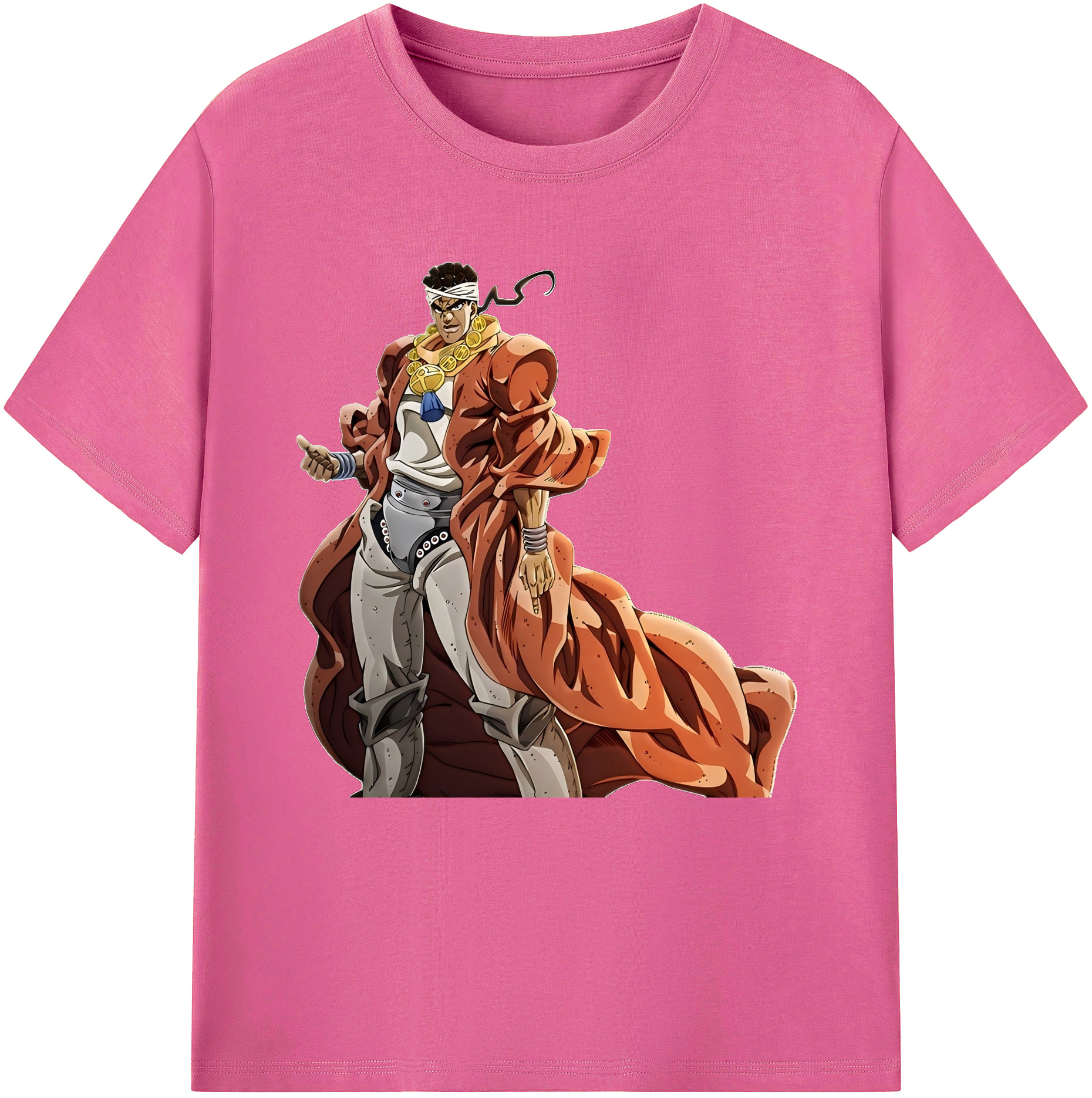 （画像用） ジョジョの奇妙な冒険 ムハンマド?アブドゥル JoJo's Bizarre Adventure Muhammad Avdol レディースカジュアルプリントTシャツ（綿100％）