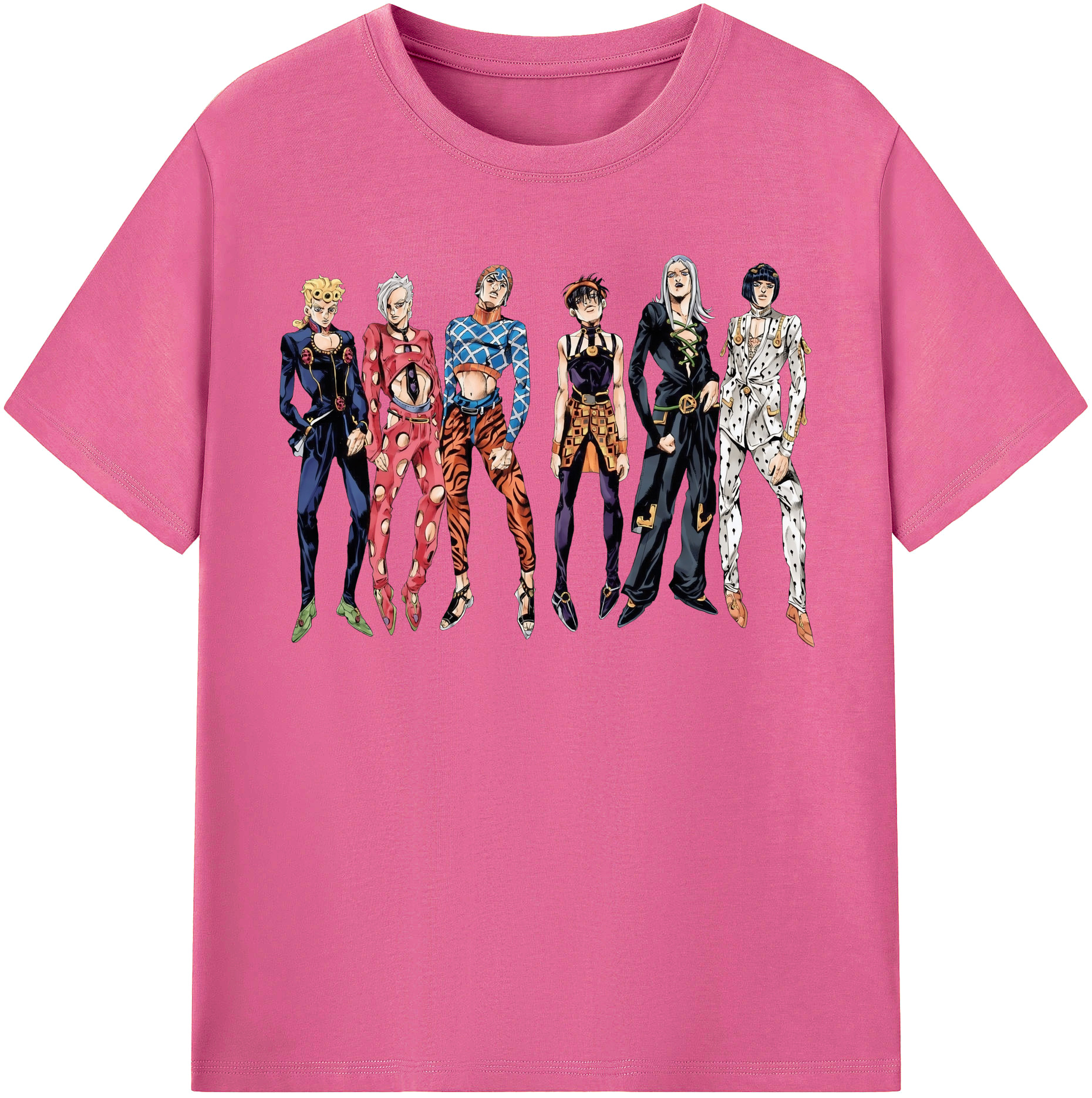 （画像用） ジョジョの奇妙な冒険 JoJo's Bizarre Adventure レディースカジュアルプリントTシャツ（綿100％）