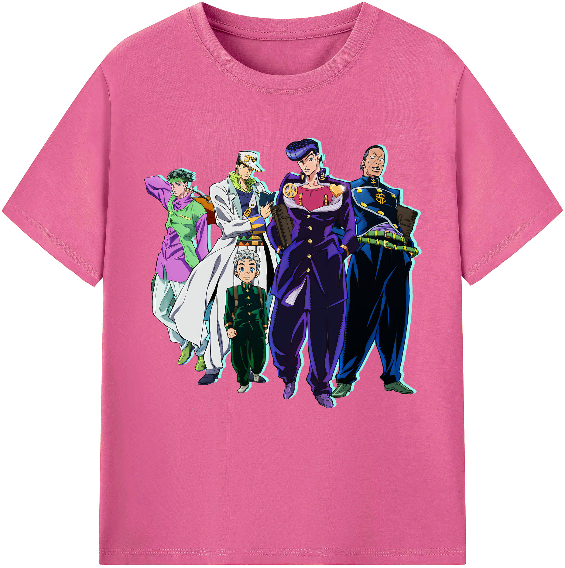 （画像用） ジョジョの奇妙な冒険 JoJo's Bizarre Adventure レディースカジュアルプリントTシャツ（綿100％）