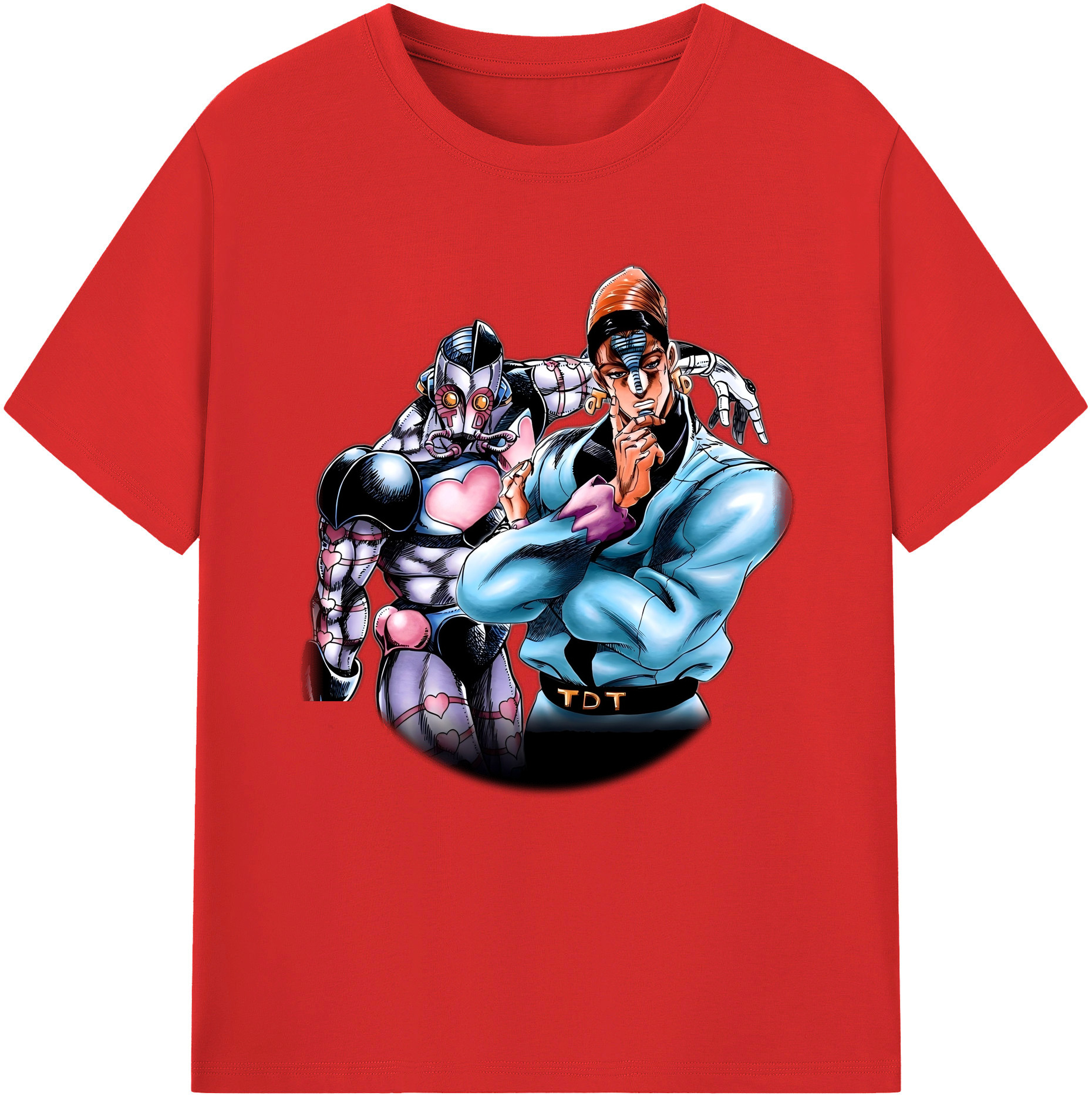 （画像用） ジョジョの奇妙な冒険 ひがしかた じょうすけ JoJo's Bizarre Adventure Higashikata Josuke レディースカジュアルプリントTシャツ（綿100％）