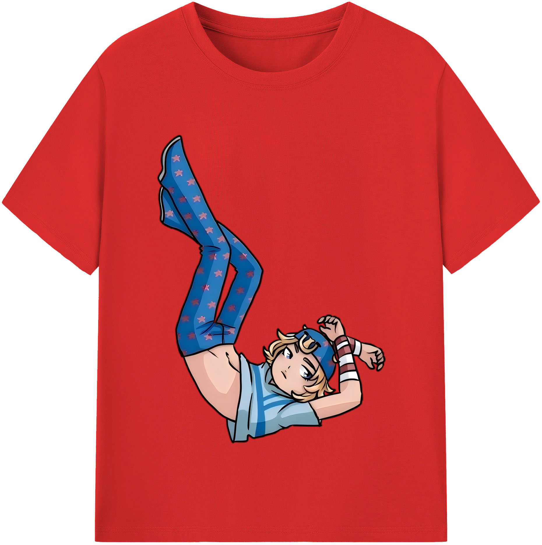 （画像用） ジョジョの奇妙な冒険 グイード?ミスタ JoJo's Bizarre Adventure Guido Mista レディースカジュアルプリントTシャツ（綿100％）