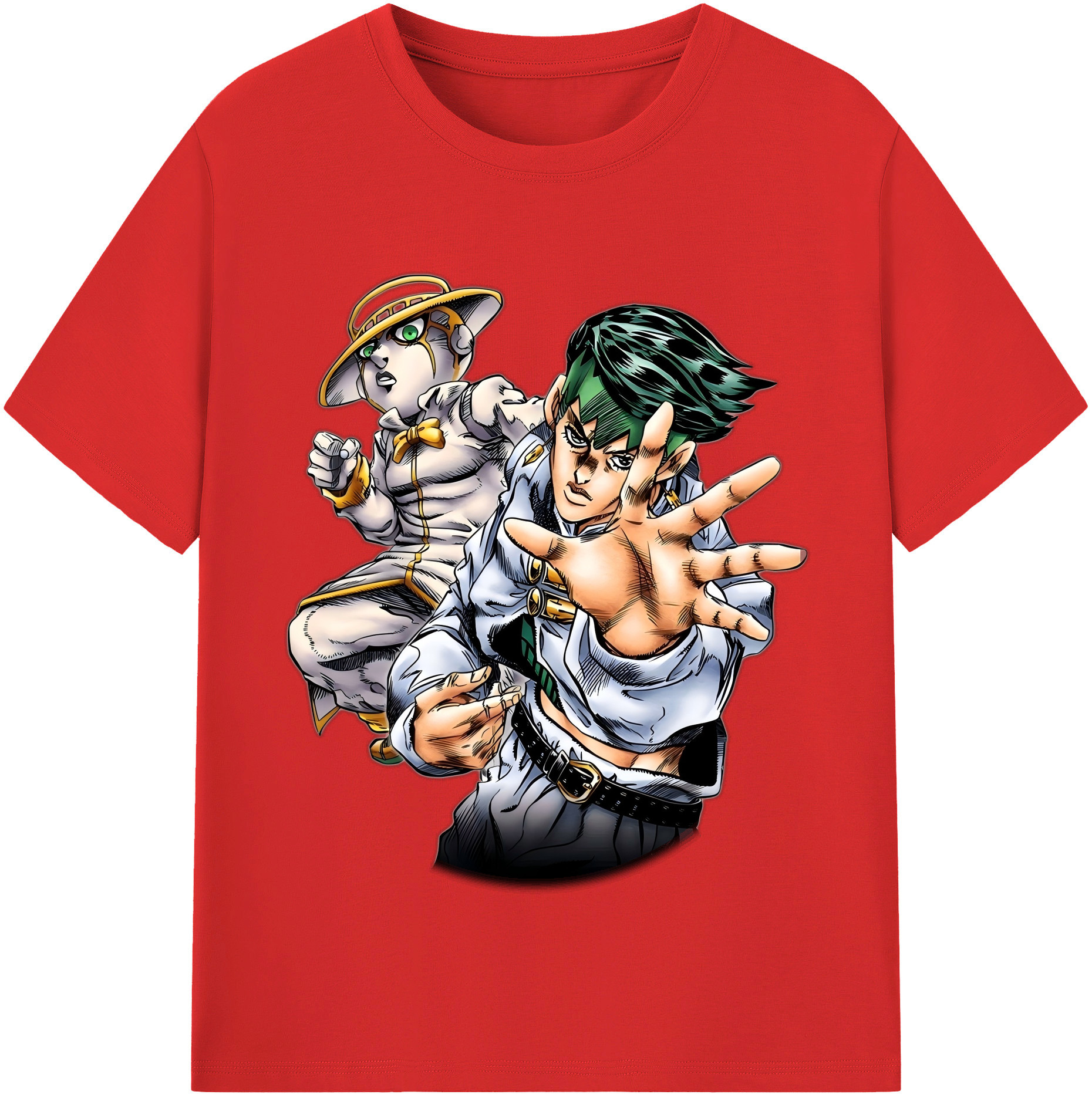 （画像用） ジョジョの奇妙な冒険 岸辺 露伴（きしべ ろはん） JoJo's Bizarre Adventure Rohan Kishibe レディースカジュアルプリントTシャツ（綿100％）