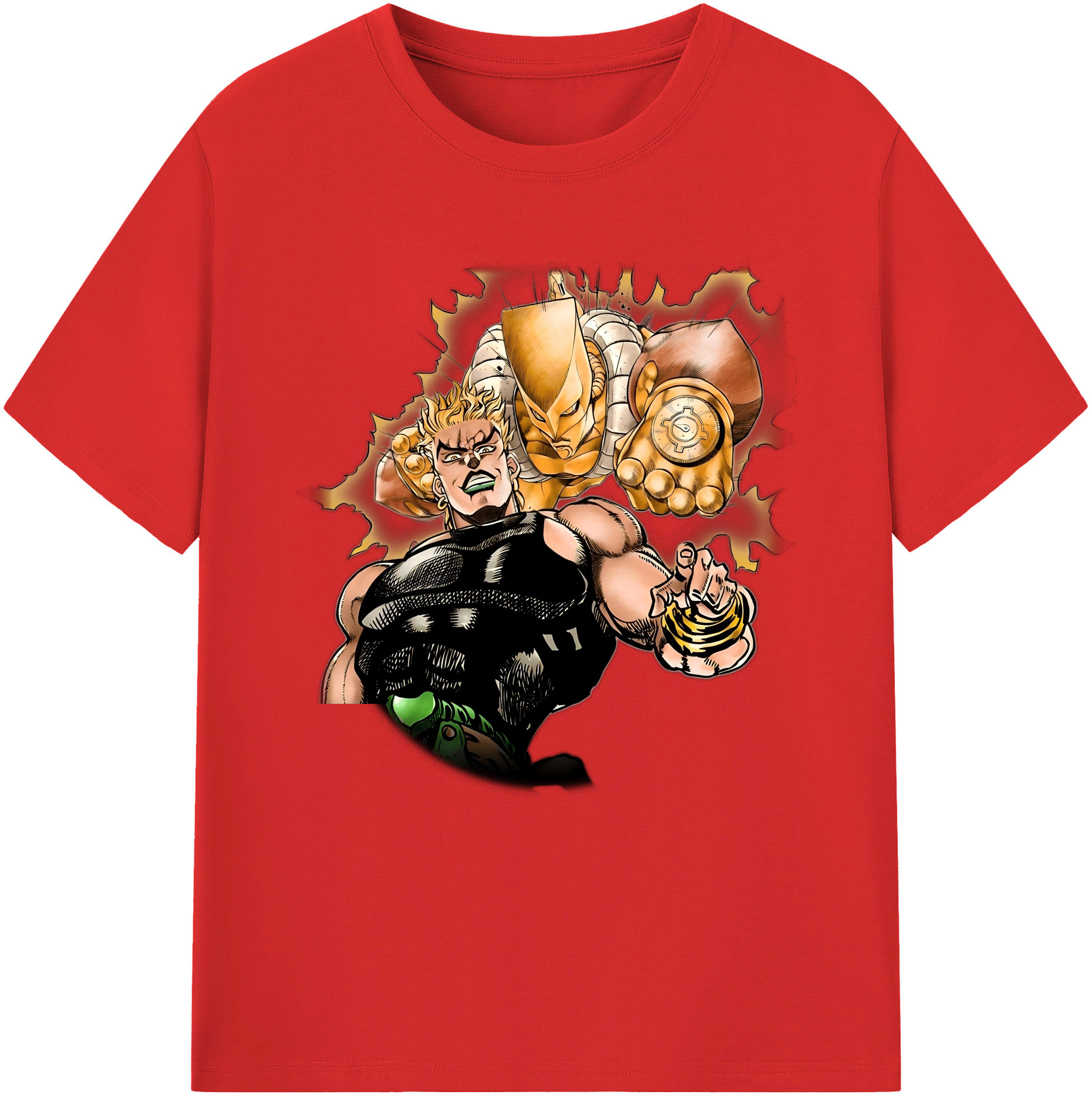 （画像用） ジョジョの奇妙な冒険 ディオ?ブランドー JoJo's Bizarre Adventure Dio Brando レディースカジュアルプリントTシャツ（綿100％）