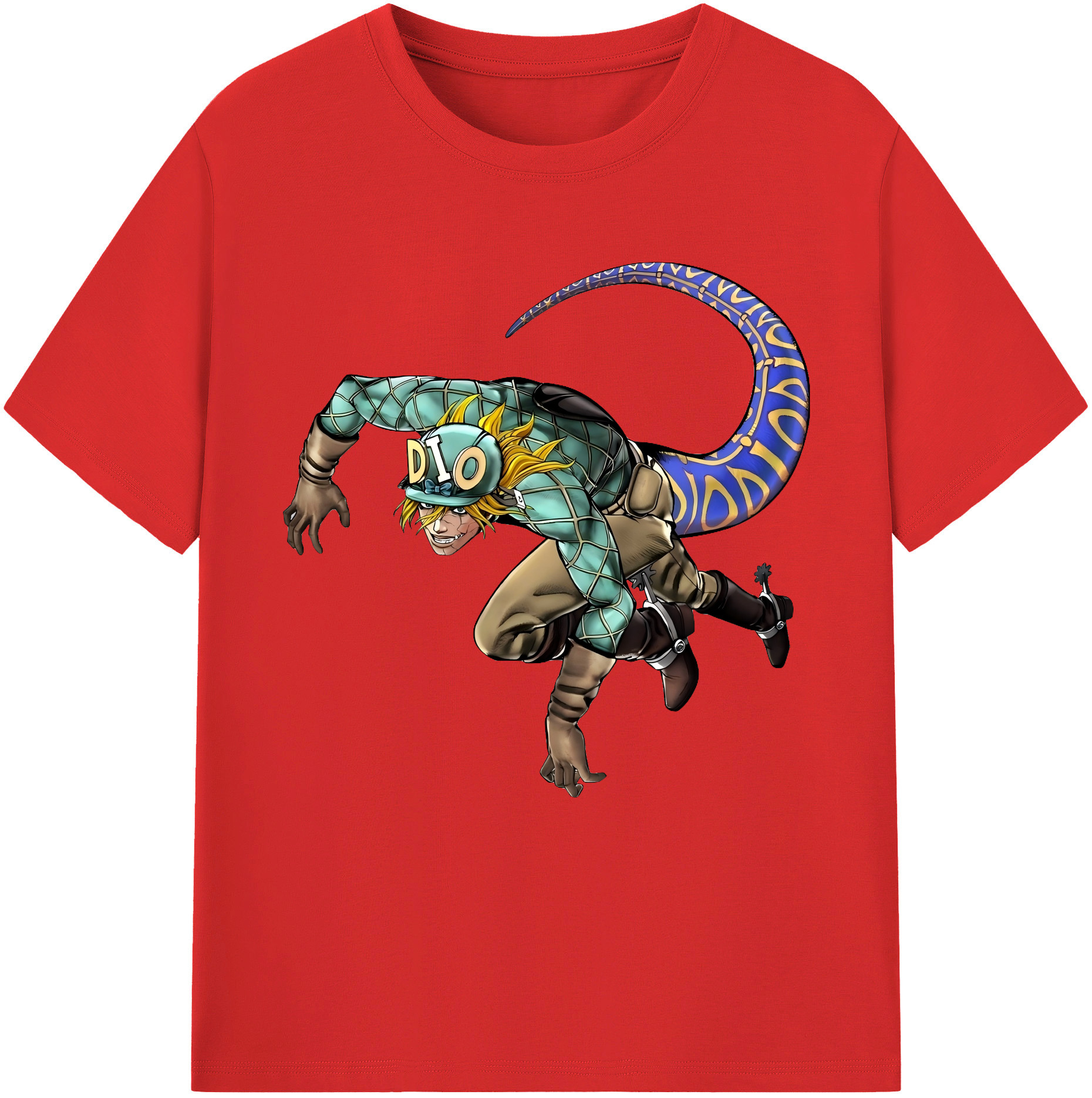 （画像用） ジョジョの奇妙な冒険 ディオ?ブランドー JoJo's Bizarre Adventure Dio Brando レディースカジュアルプリントTシャツ（綿100％）