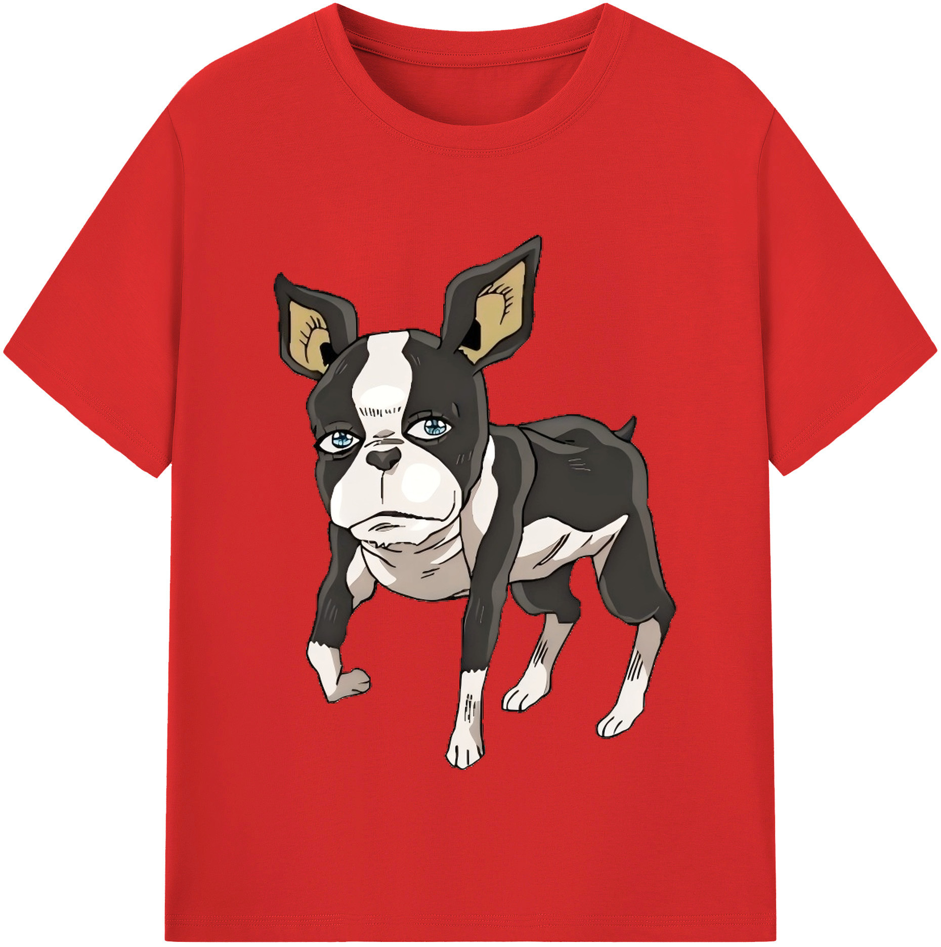 （画像用） ジョジョの奇妙な冒険 イギー JoJo's Bizarre Adventure Iggy レディースカジュアルプリントTシャツ（綿100％）