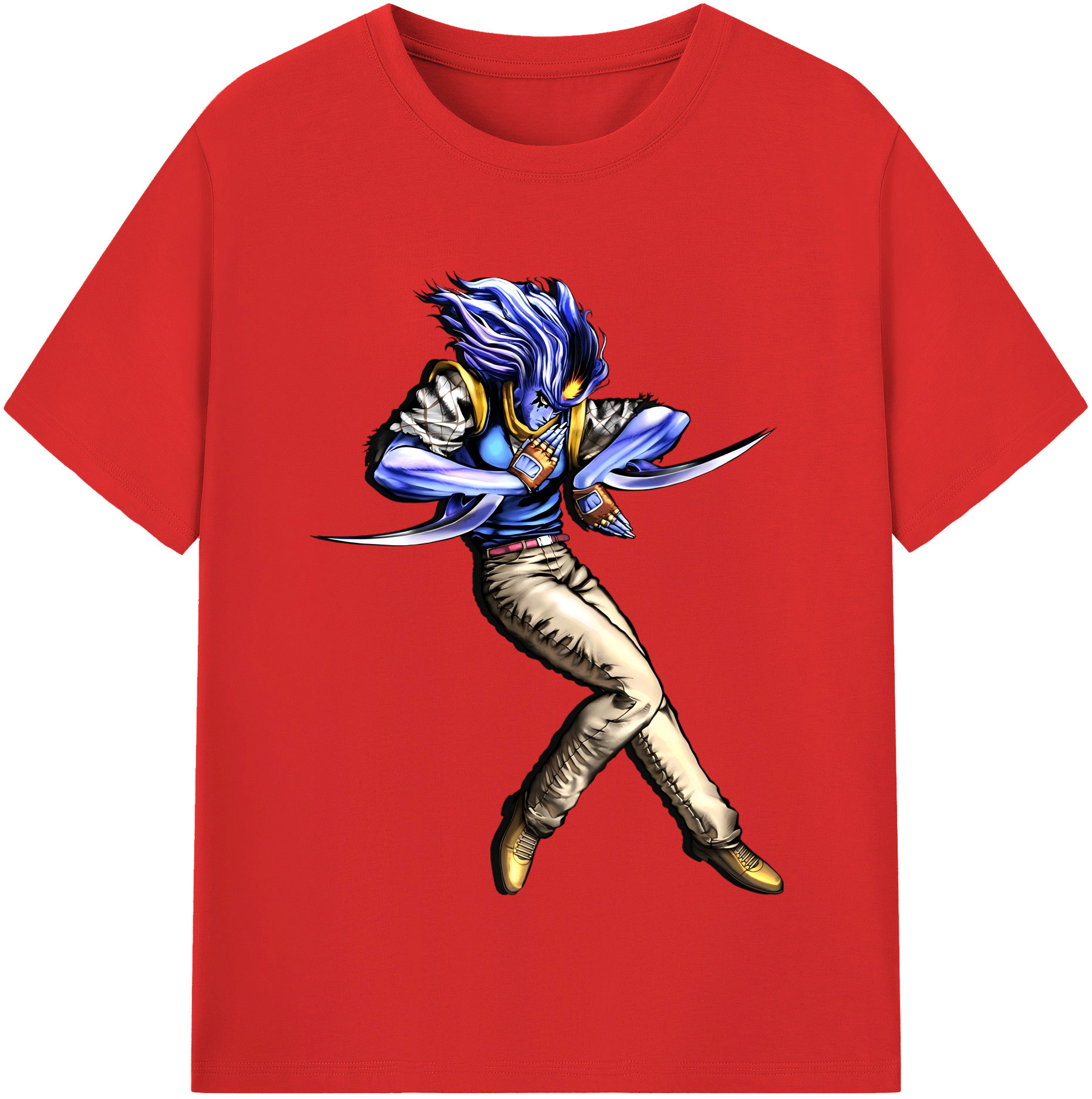 （画像用） ジョジョの奇妙な冒険 JoJo's Bizarre Adventure レディースカジュアルプリントTシャツ（綿100％）