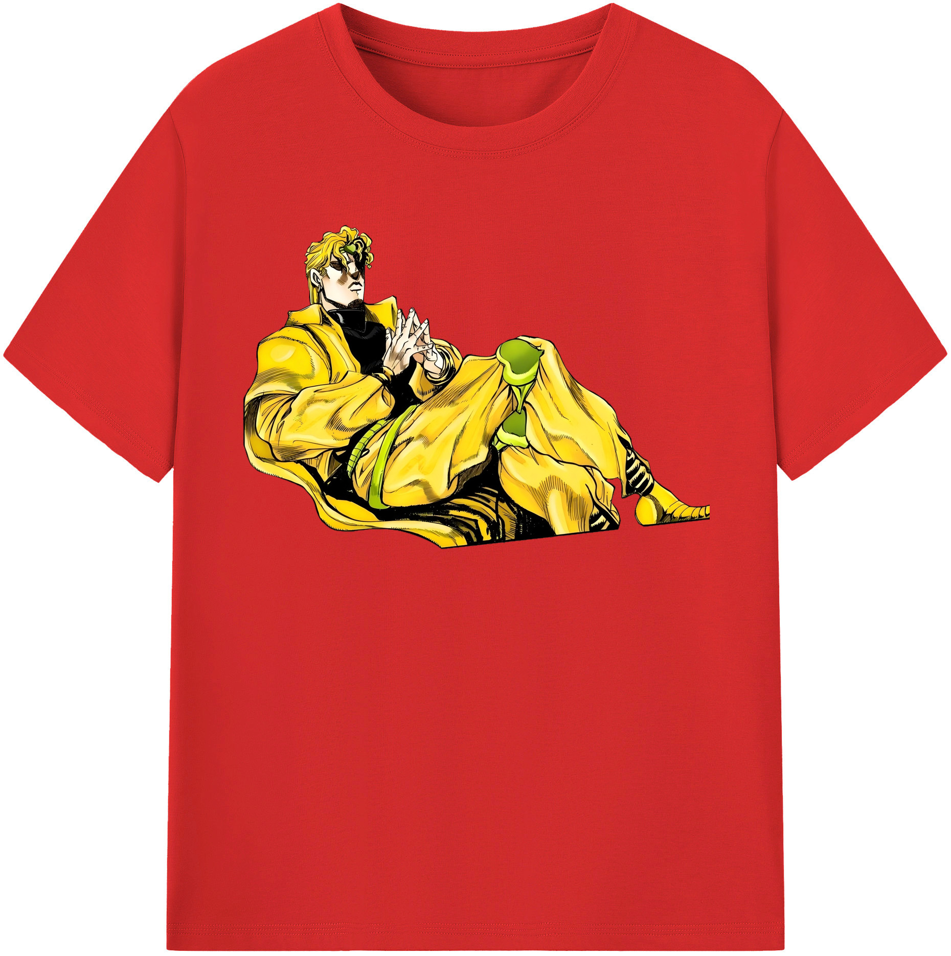 （画像用） ジョジョの奇妙な冒険 ディオ?ブランドー JoJo's Bizarre Adventure Dio Brando レディースカジュアルプリントTシャツ（綿100％）