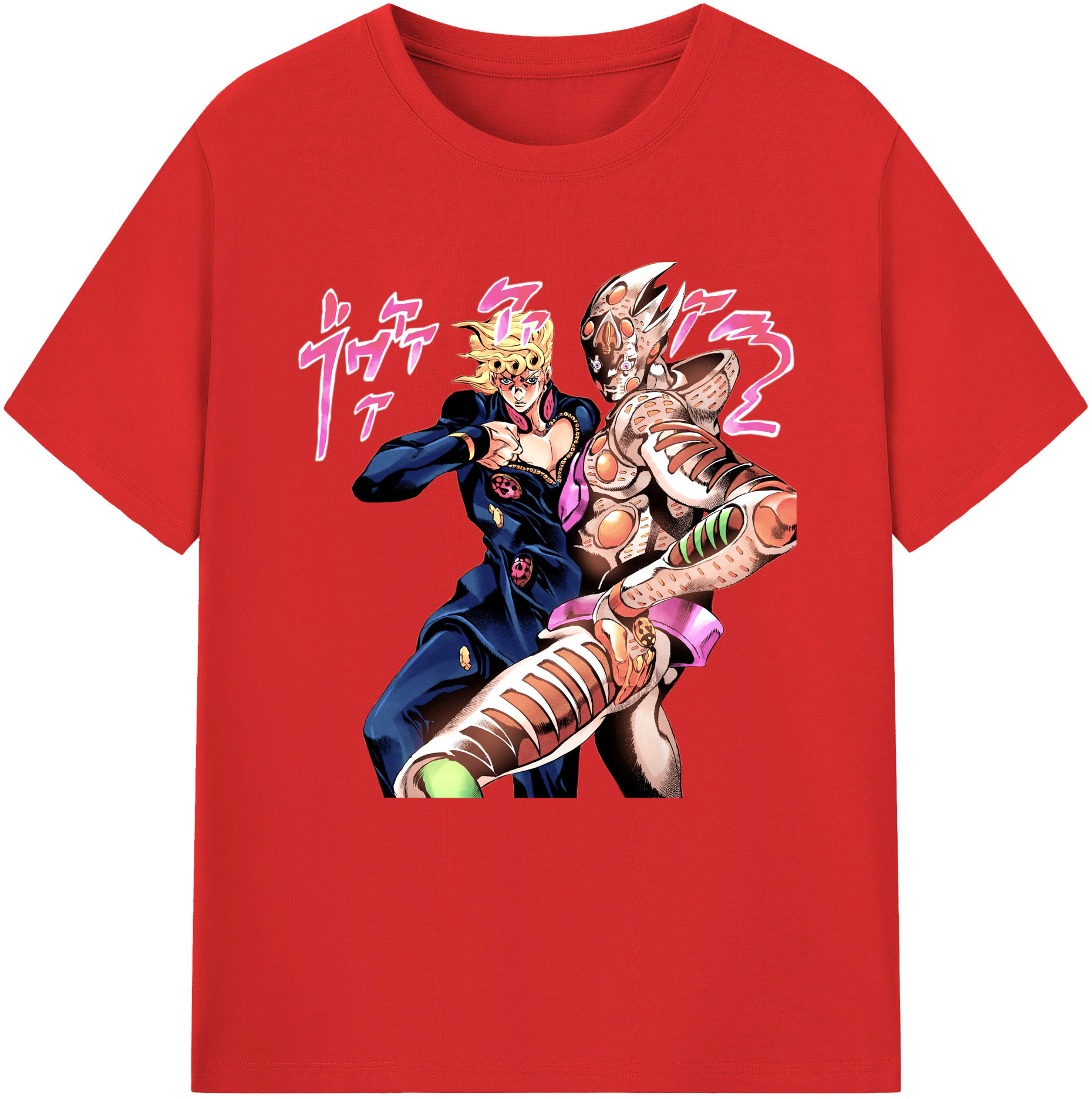（画像用） ジョジョの奇妙な冒険 ジョルノ?ジョバァーナ JoJo's Bizarre Adventure Giorno Giovanna レディースカジュアルプリントTシャツ（綿100％）