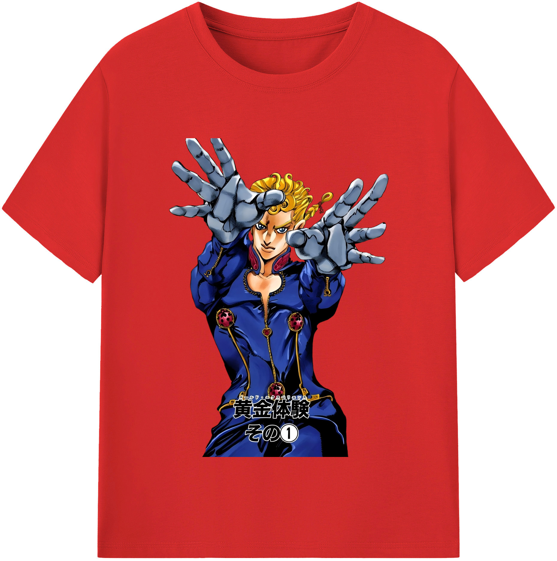 （画像用） ジョジョの奇妙な冒険 ジョルノ?ジョバァーナ JoJo's Bizarre Adventure Giorno Giovanna レディースカジュアルプリントTシャツ（綿100％）