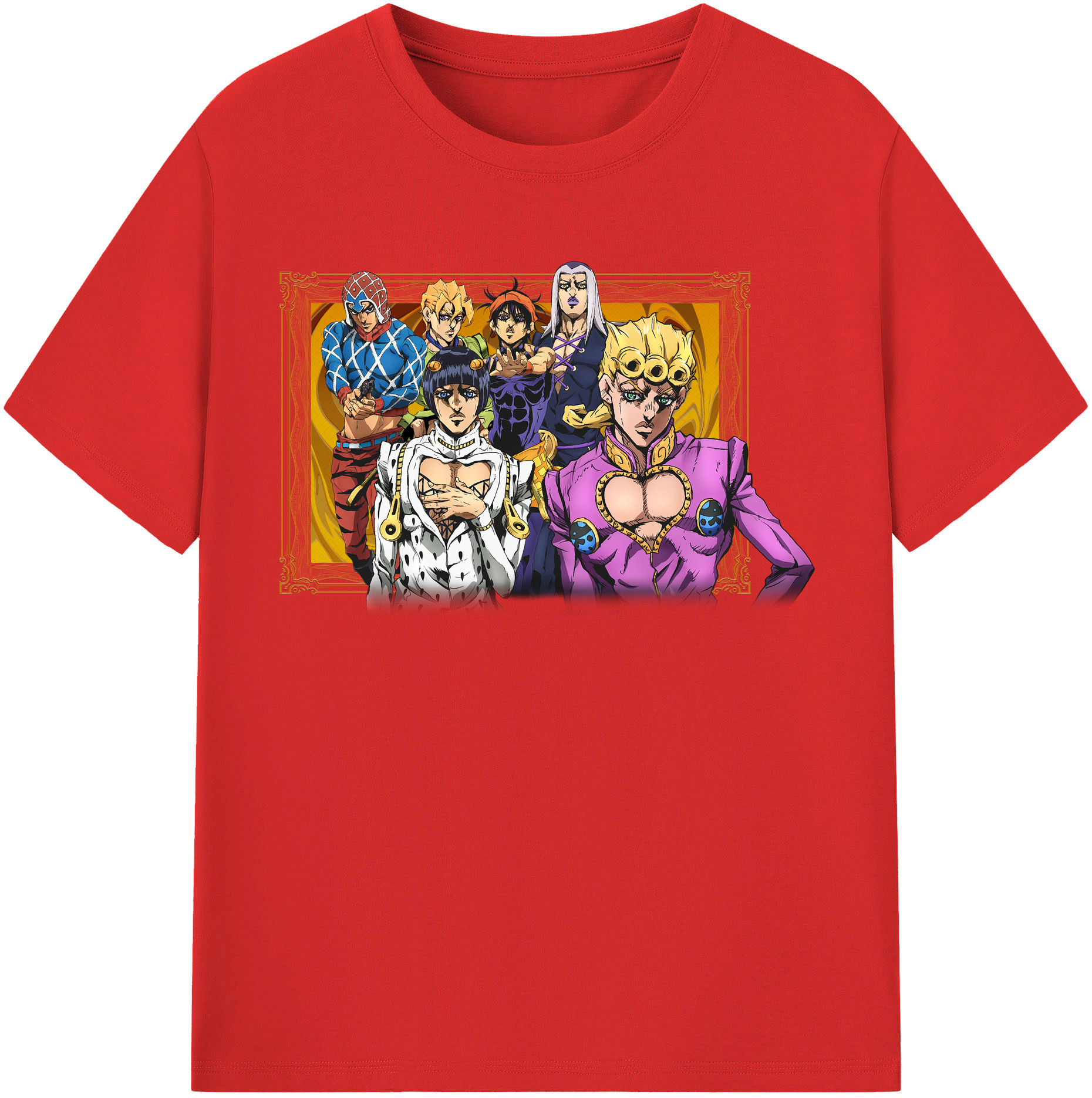 （画像用） ジョジョの奇妙な冒険 ジョルノ?ジョバァーナ JoJo's Bizarre Adventure Giorno Giovanna レディースカジュアルプリントTシャツ（綿100％）