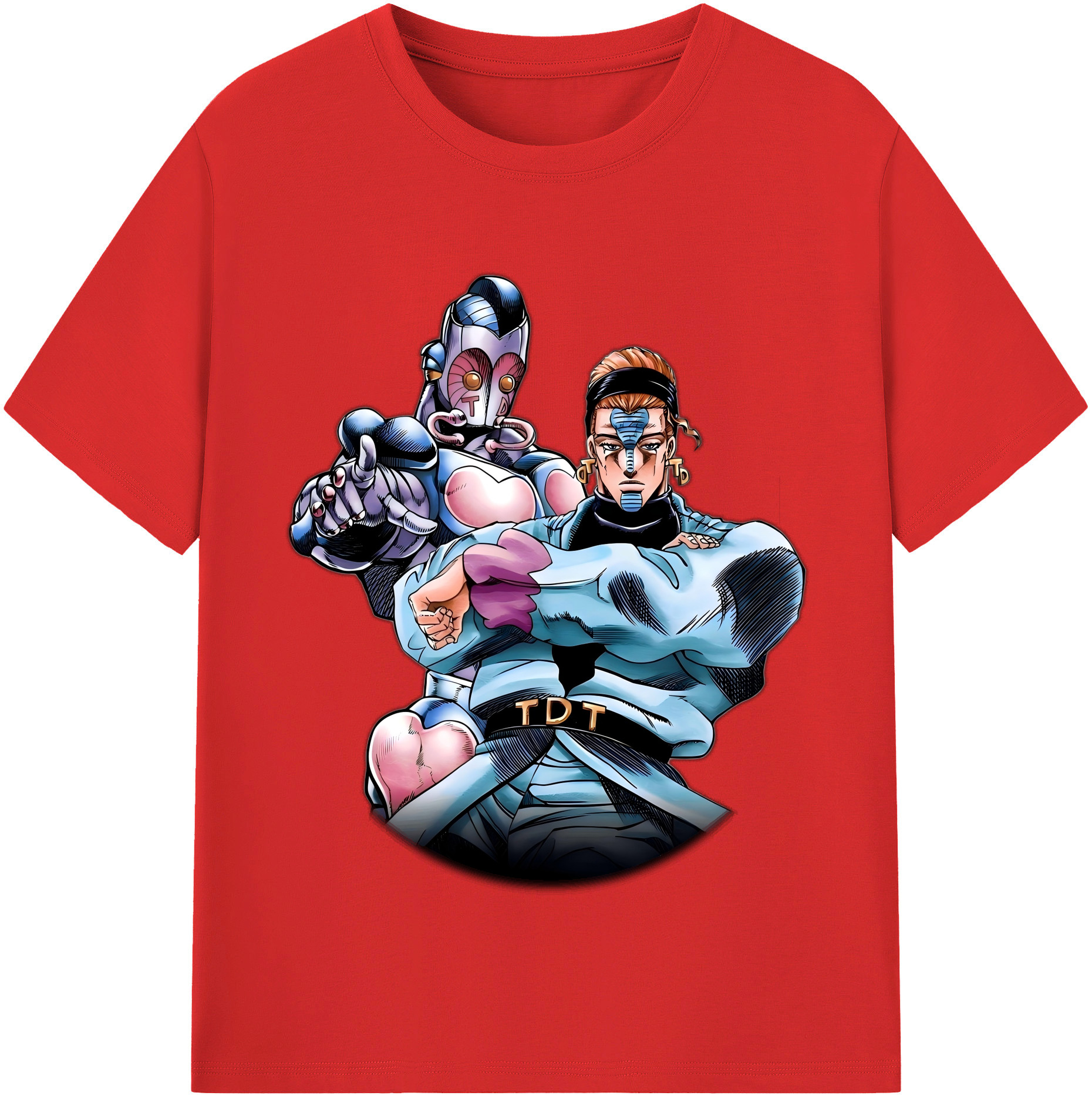 （画像用） ジョジョの奇妙な冒険 ひがしかた じょうすけ JoJo's Bizarre Adventure Higashikata Josuke レディースカジュアルプリントTシャツ（綿100％）