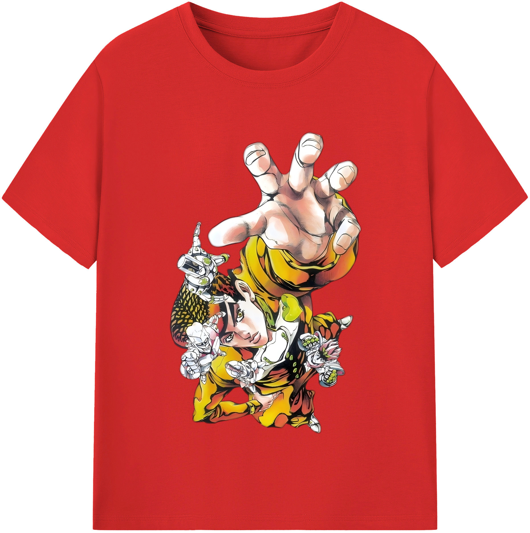 （画像用） ジョジョの奇妙な冒険 ひがしかた じょうすけ JoJo's Bizarre Adventure Higashikata Josuke レディースカジュアルプリントTシャツ（綿100％）