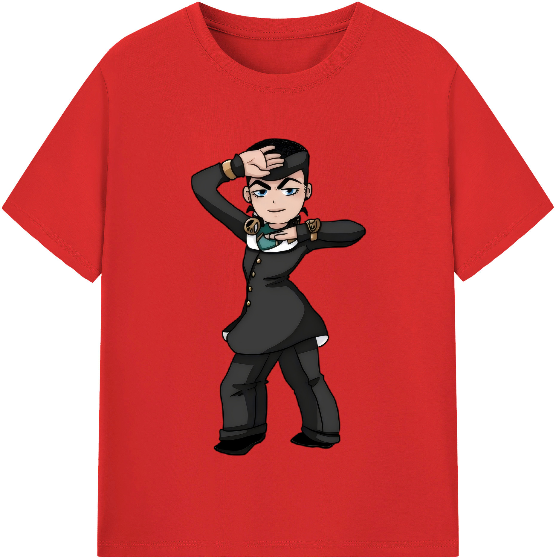 （画像用） ジョジョの奇妙な冒険 ひがしかた じょうすけ JoJo's Bizarre Adventure Higashikata Josuke レディースカジュアルプリントTシャツ（綿100％）
