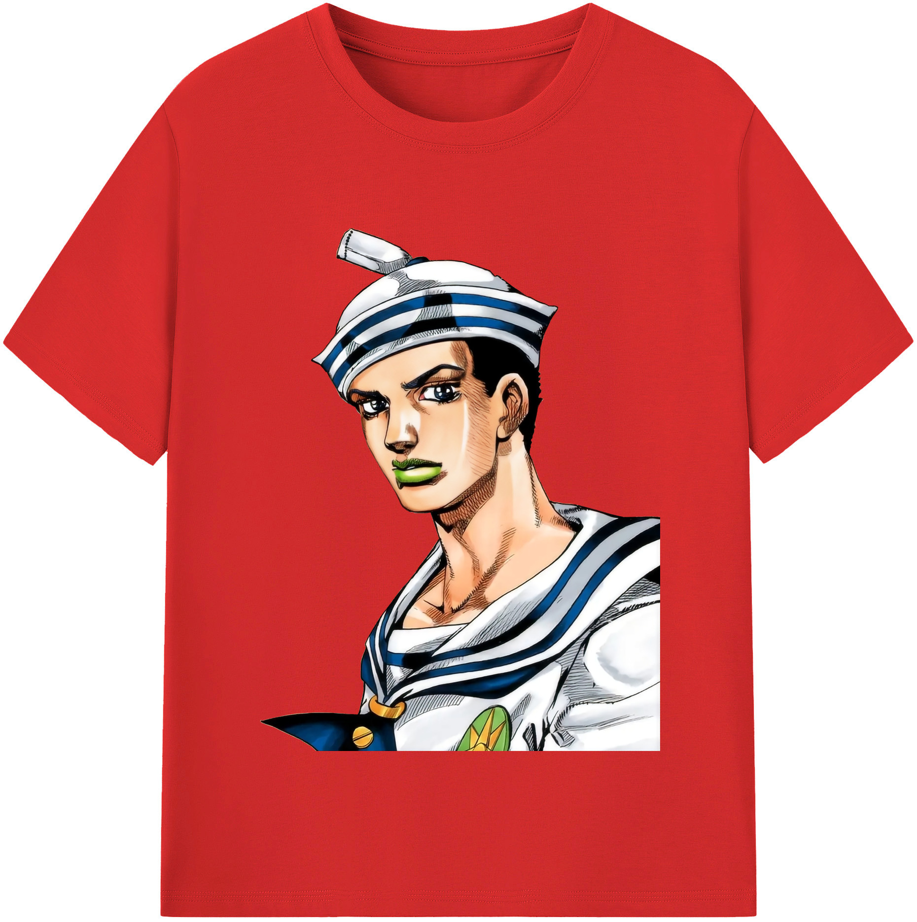 （画像用） ジョジョの奇妙な冒険 東方定助 JoJo's Bizarre Adventure Higashikata Josuke レディースカジュアルプリントTシャツ（綿100％）