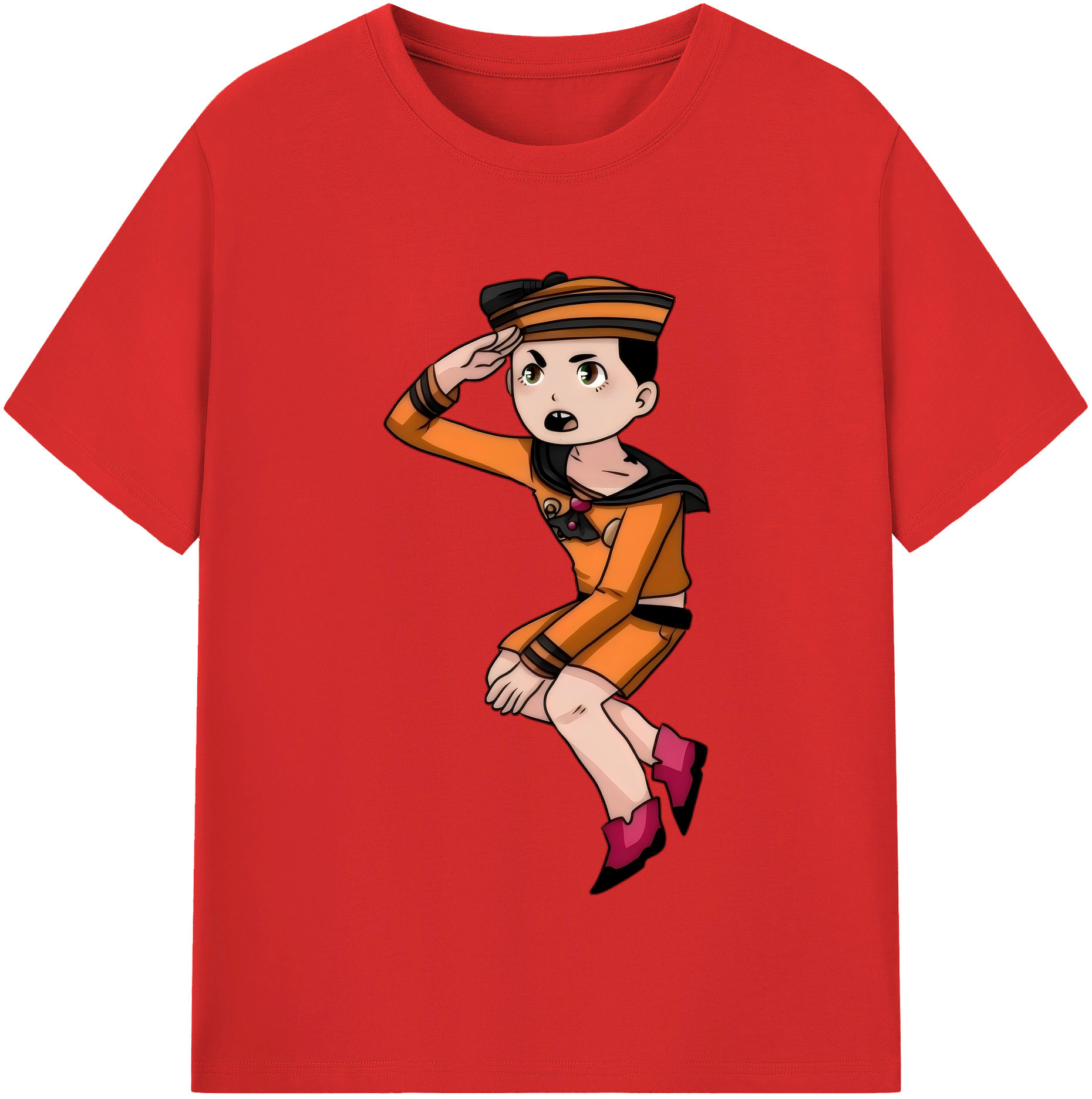 （画像用） ジョジョの奇妙な冒険 東方定助 JoJo's Bizarre Adventure Higashikata Josuke レディースカジュアルプリントTシャツ（綿100％）