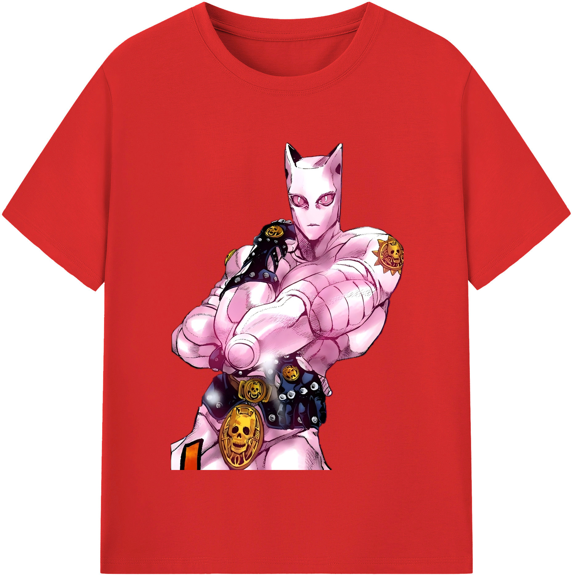 （画像用） ジョジョの奇妙な冒険 きら よしかげ JoJo's Bizarre Adventure Kira Yoshikage レディースカジュアルプリントTシャツ（綿100％）
