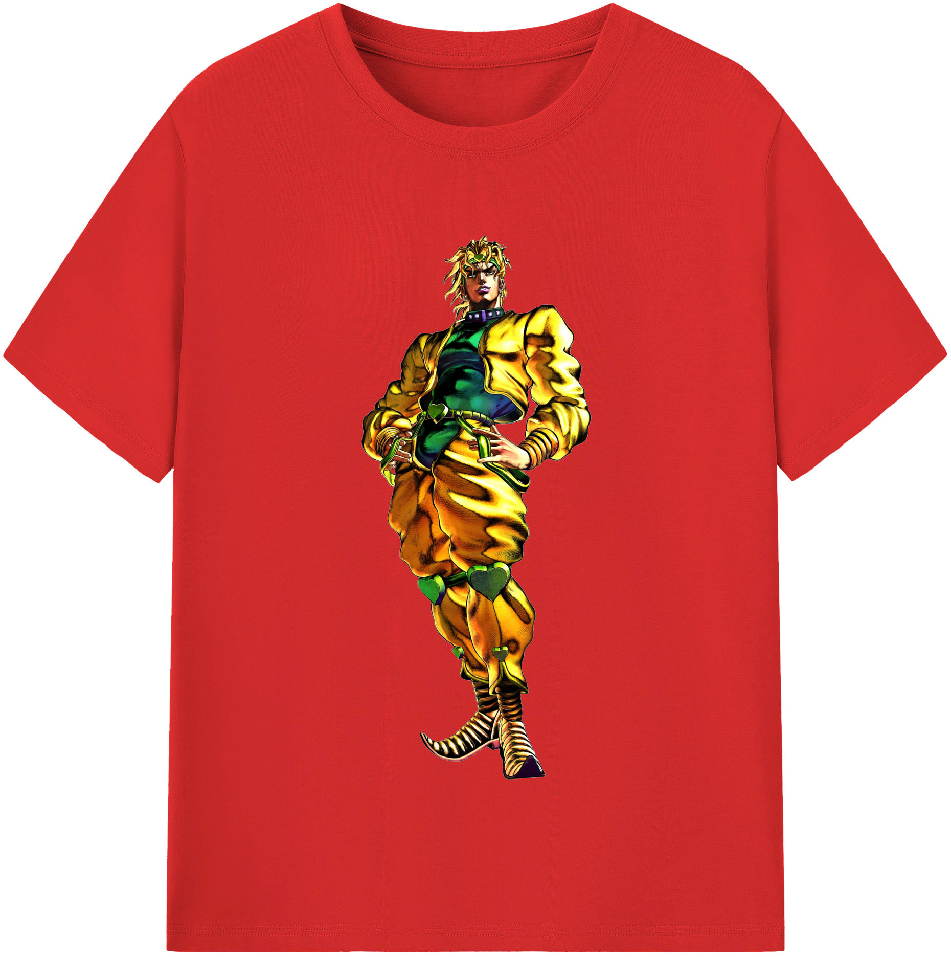 （画像用） ジョジョの奇妙な冒険 ディオ?ブランドー JoJo's Bizarre Adventure Dio Brando レディースカジュアルプリントTシャツ（綿100％）