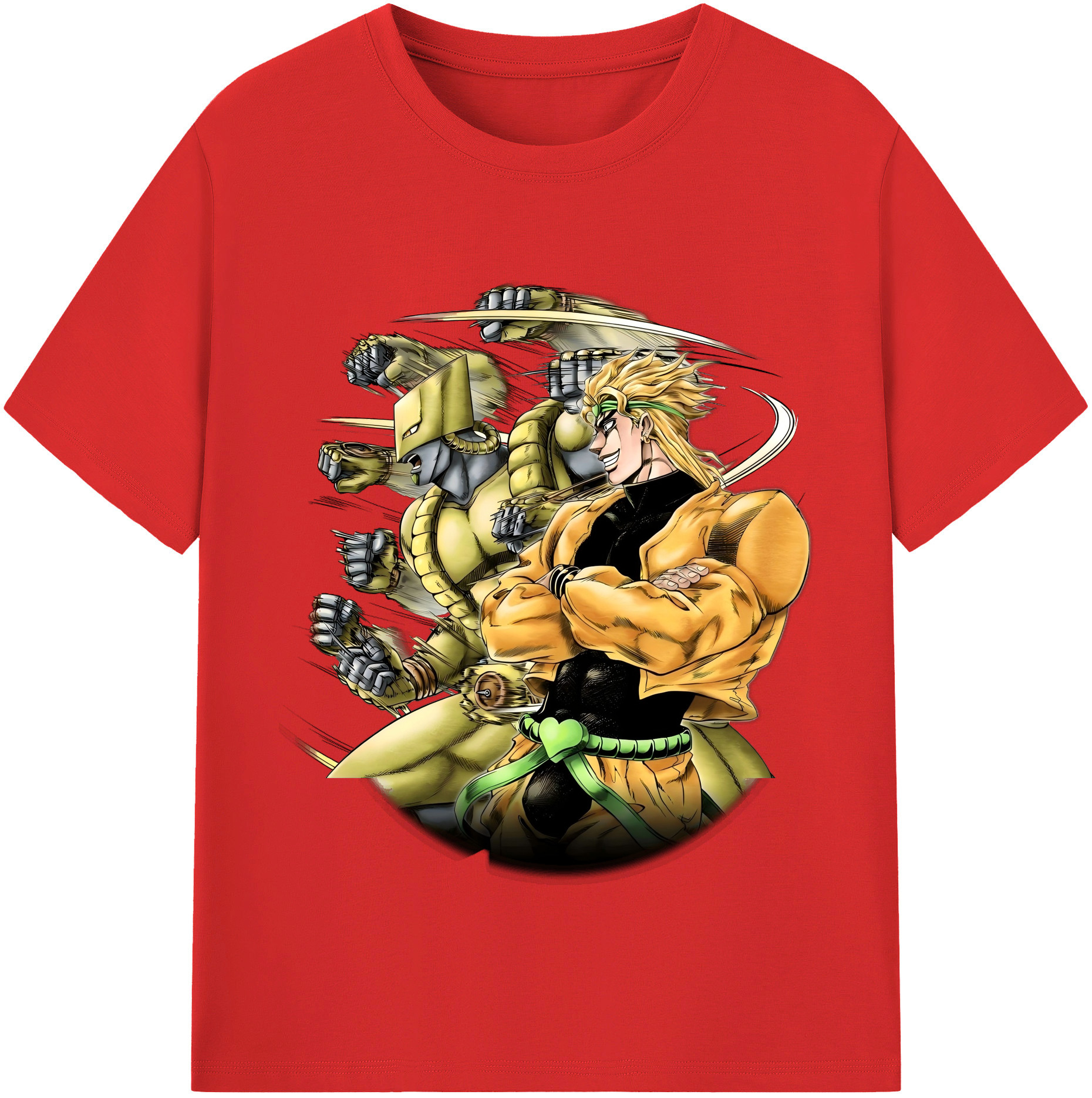 （画像用） ジョジョの奇妙な冒険 ディオ?ブランドー JoJo's Bizarre Adventure Dio Brando レディースカジュアルプリントTシャツ（綿100％）