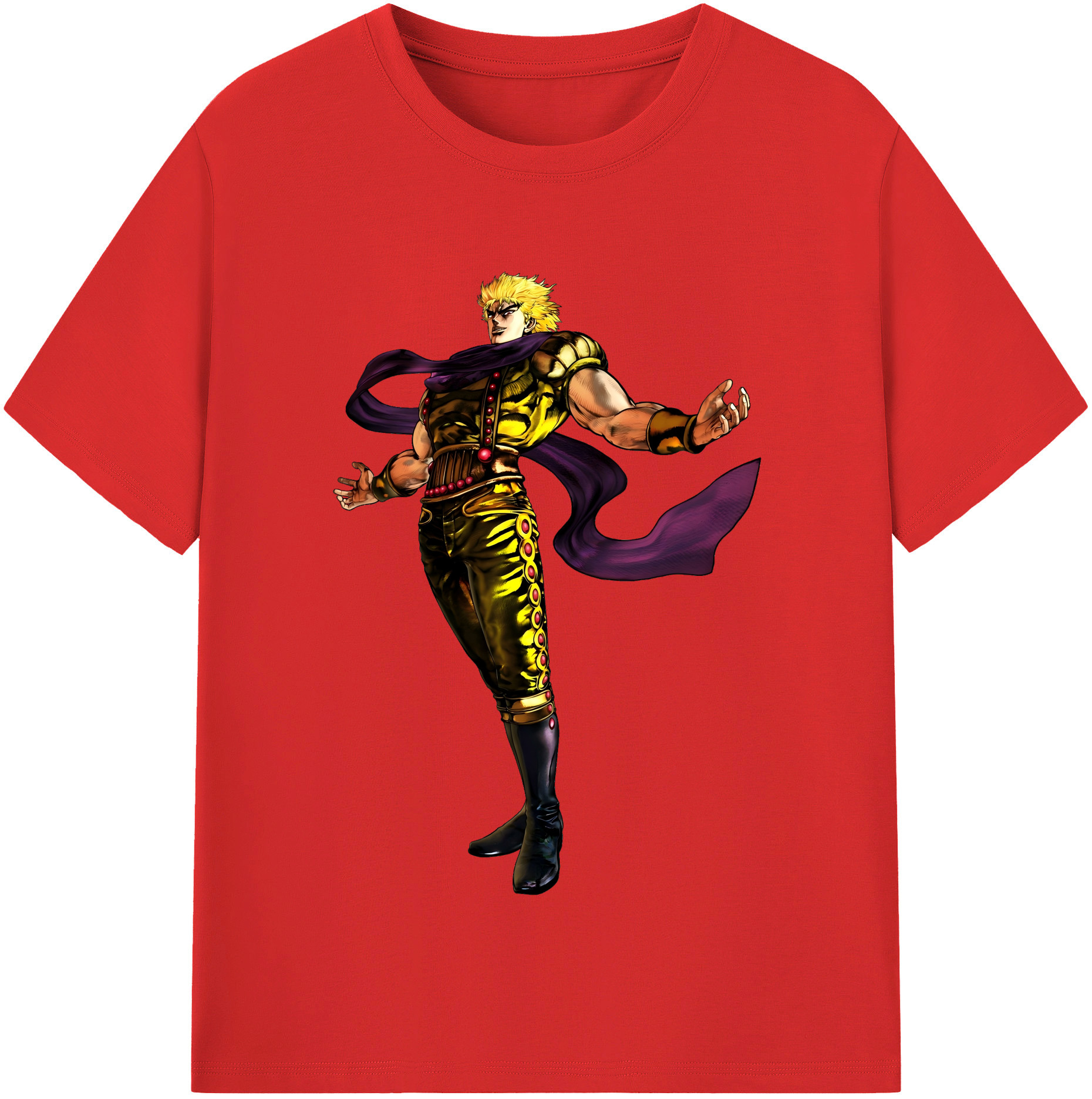 （画像用） ジョジョの奇妙な冒険 ディオ?ブランドー JoJo's Bizarre Adventure Dio Brando レディースカジュアルプリントTシャツ（綿100％）