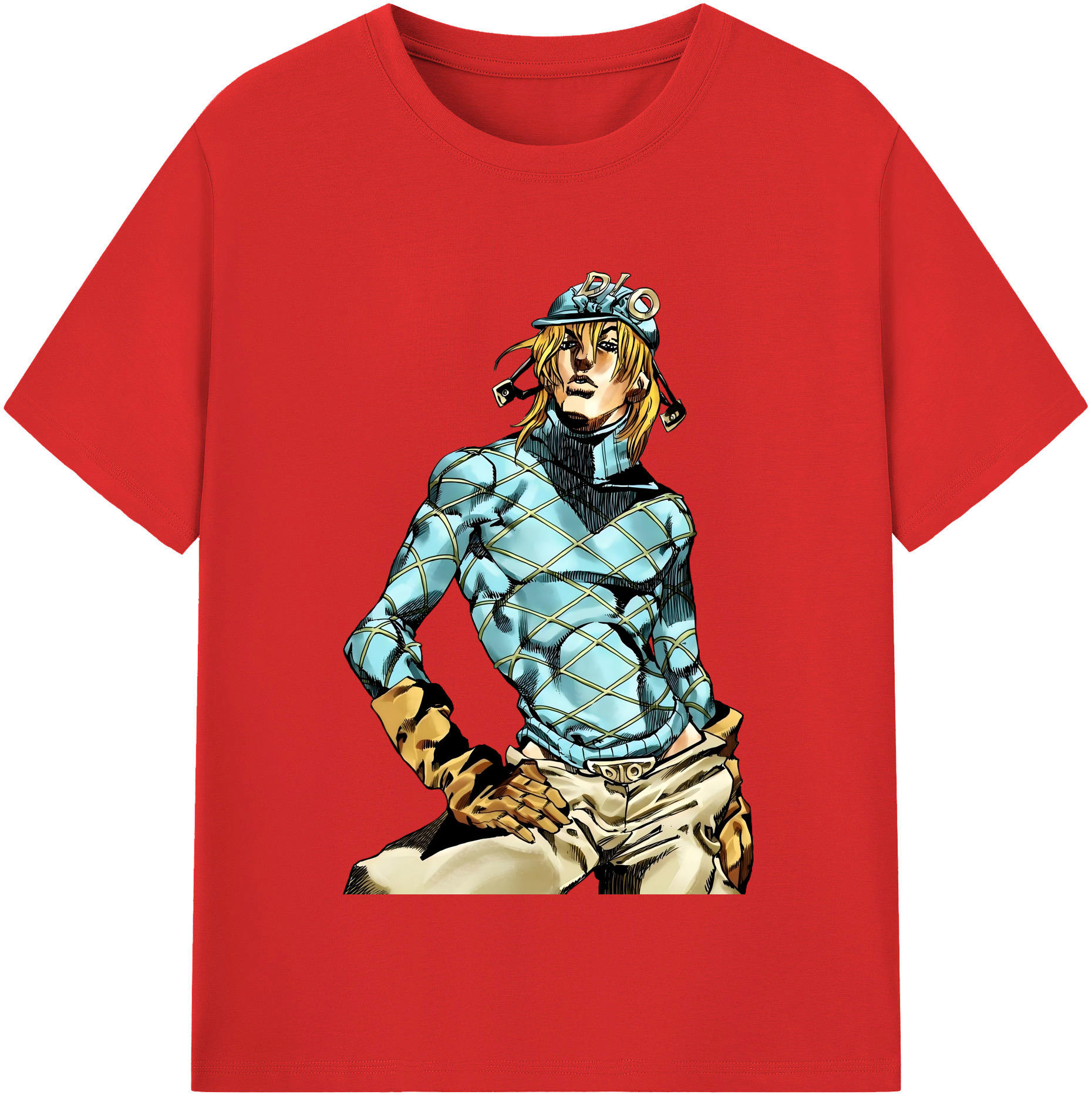 （画像用） ジョジョの奇妙な冒険 ディオ?ブランドー JoJo's Bizarre Adventure Dio Brando レディースカジュアルプリントTシャツ（綿100％）