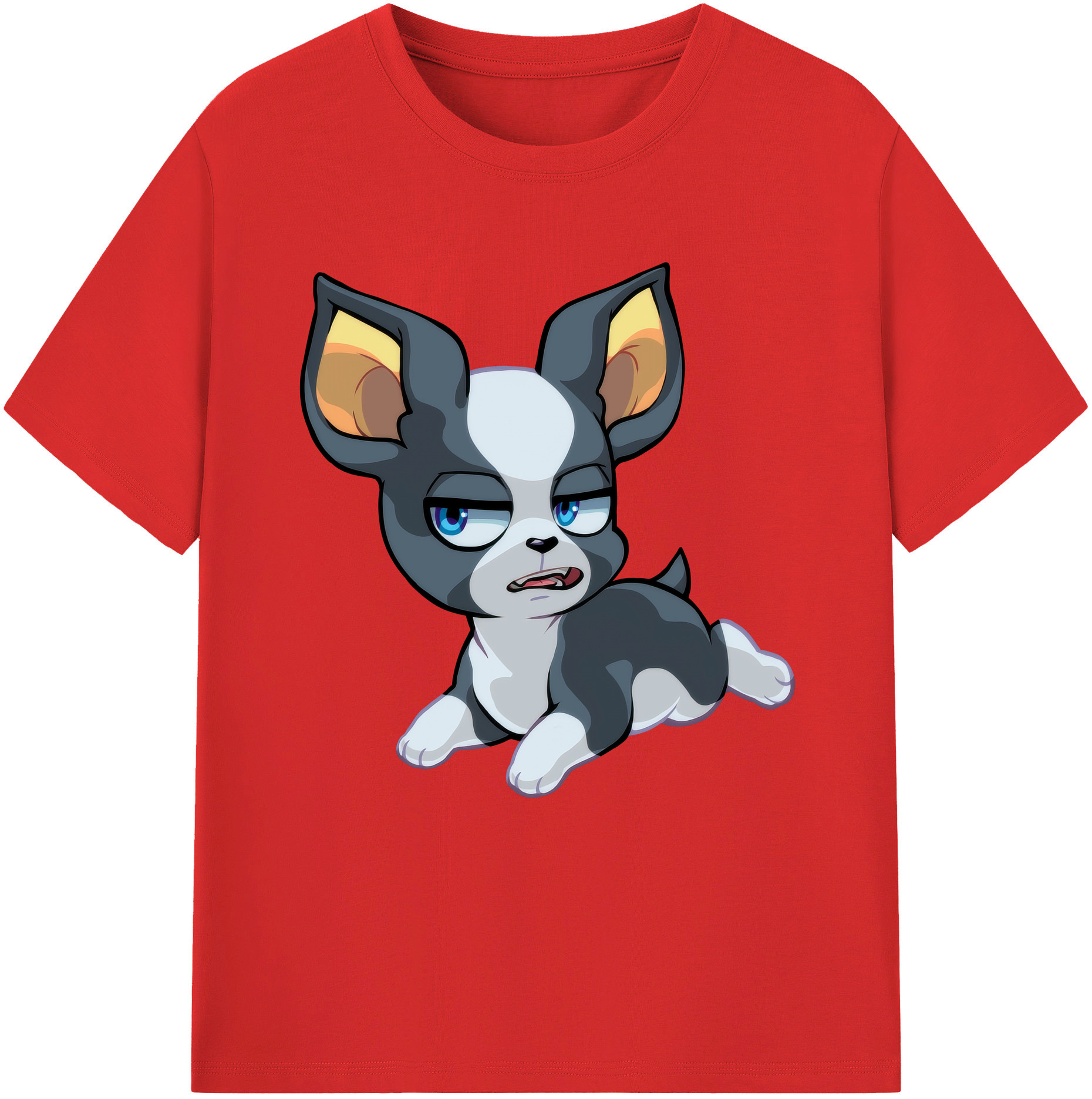 （画像用） ジョジョの奇妙な冒険 イギー JoJo's Bizarre Adventure Iggy レディースカジュアルプリントTシャツ（綿100％）