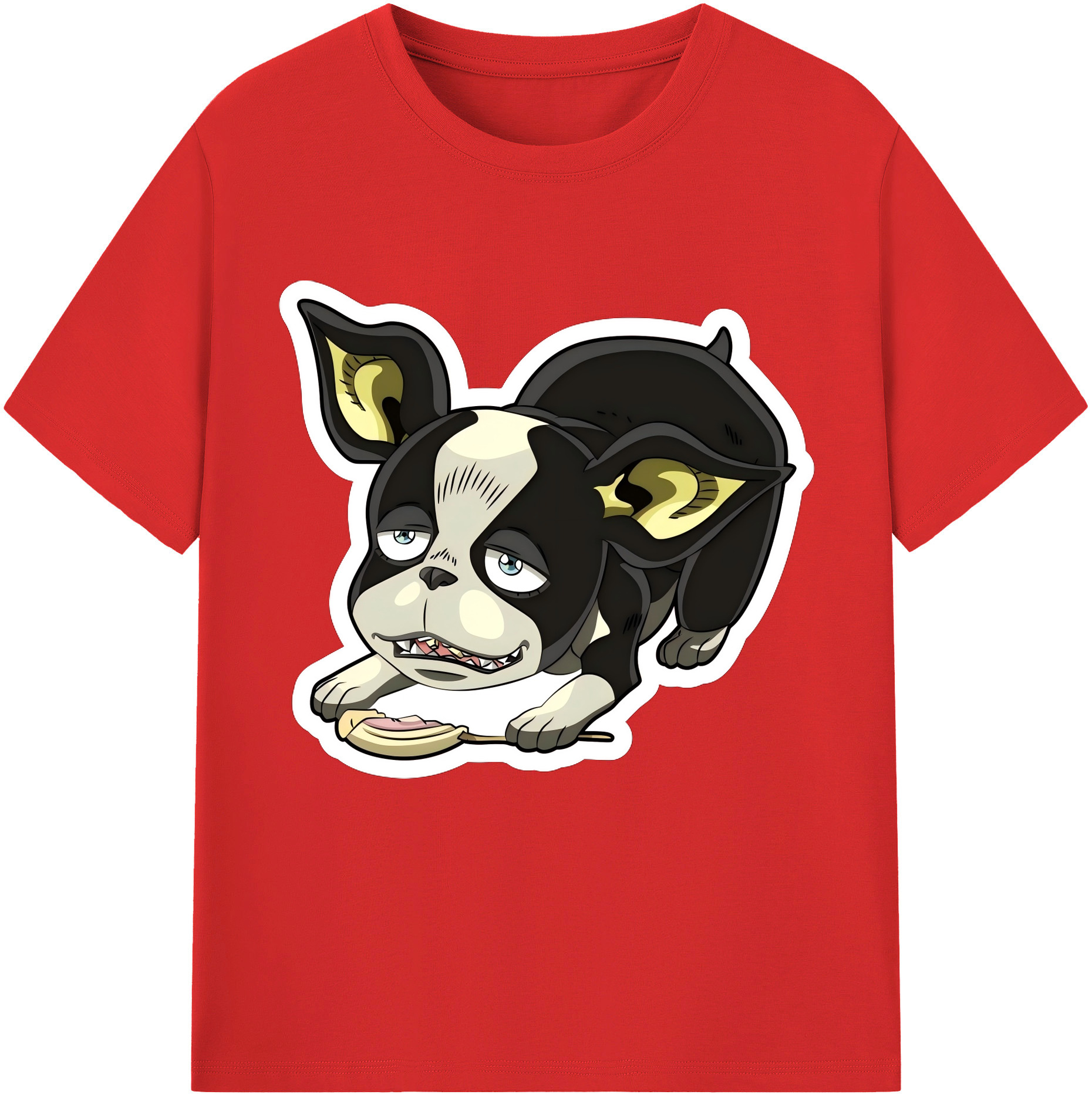 （画像用） ジョジョの奇妙な冒険 イギー JoJo's Bizarre Adventure Iggy レディースカジュアルプリントTシャツ（綿100％）