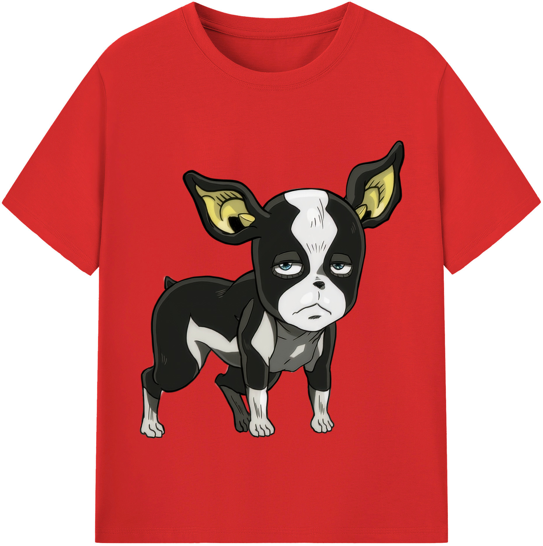 （画像用） ジョジョの奇妙な冒険 イギー JoJo's Bizarre Adventure Iggy レディースカジュアルプリントTシャツ（綿100％）