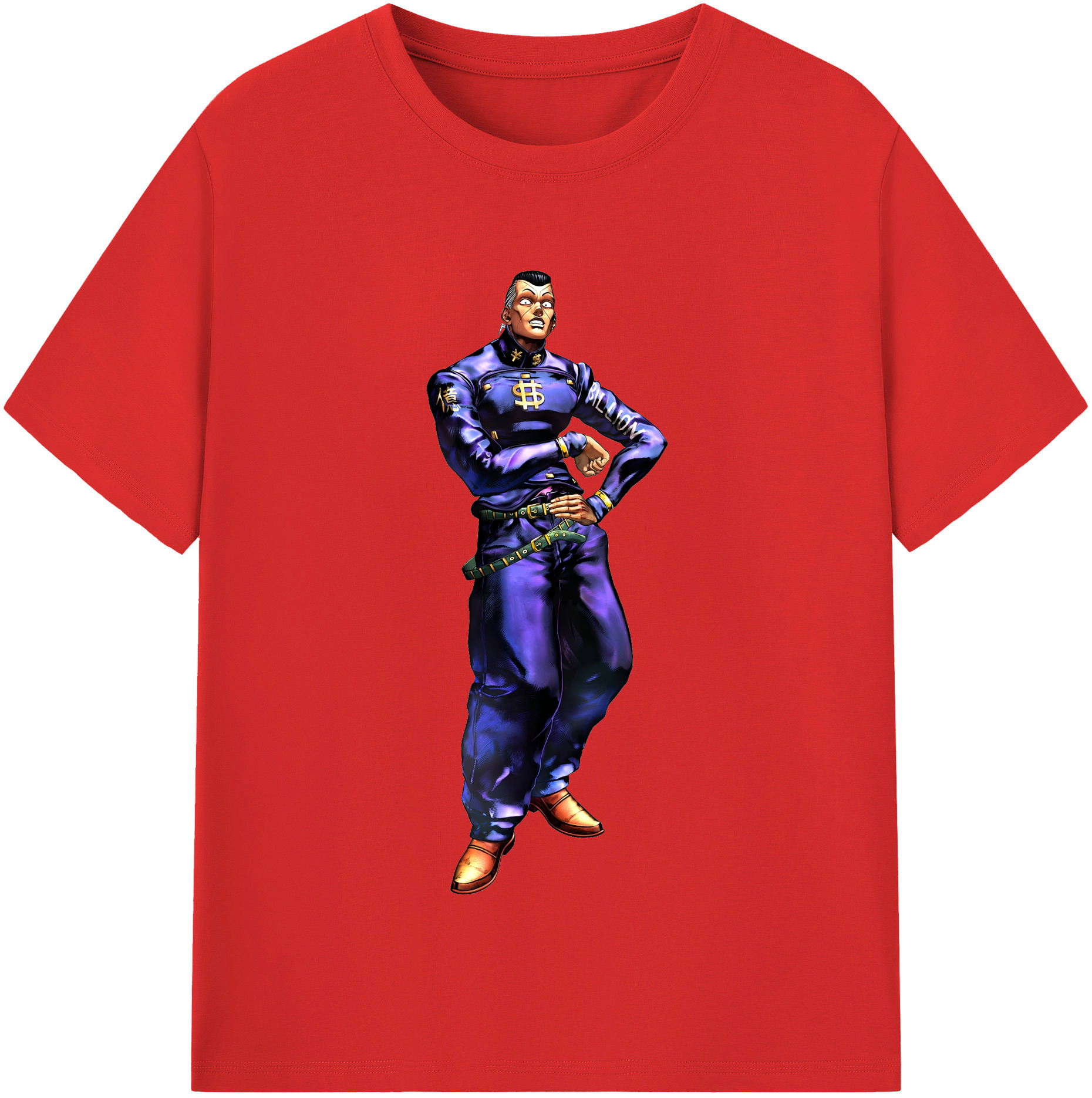 （画像用） ジョジョの奇妙な冒険 虹村億泰 にじむら おくやす JoJo's Bizarre Adventure Nijimura Okuyasu レディースカジュアルプリントTシャツ（綿100％）