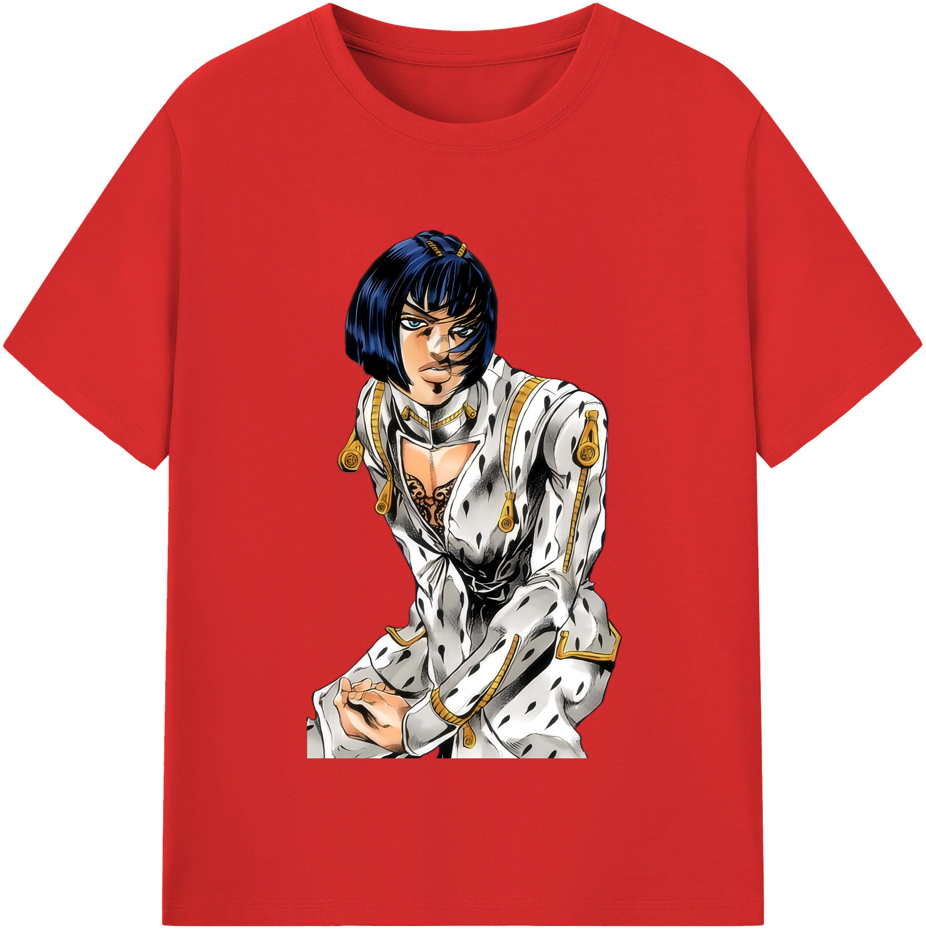 （画像用） ジョジョの奇妙な冒険 ブローノ?ブチャラティ JoJo's Bizarre Adventure Bruno Bucciarati レディースカジュアルプリントTシャツ（綿100％）