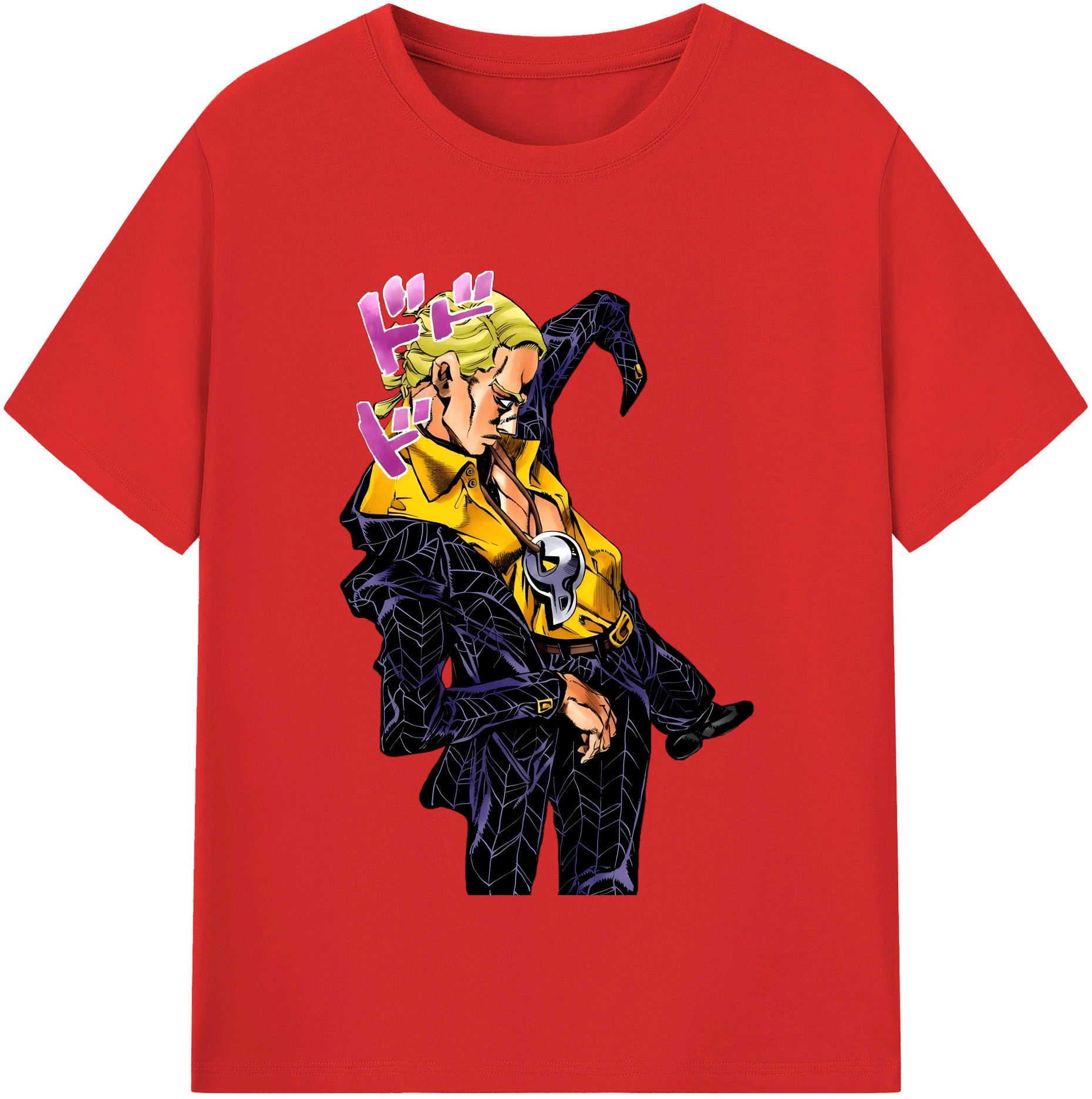 （画像用） ジョジョの奇妙な冒険 プロシュート JoJo's Bizarre Adventure Prosciutto レディースカジュアルプリントTシャツ（綿100％）